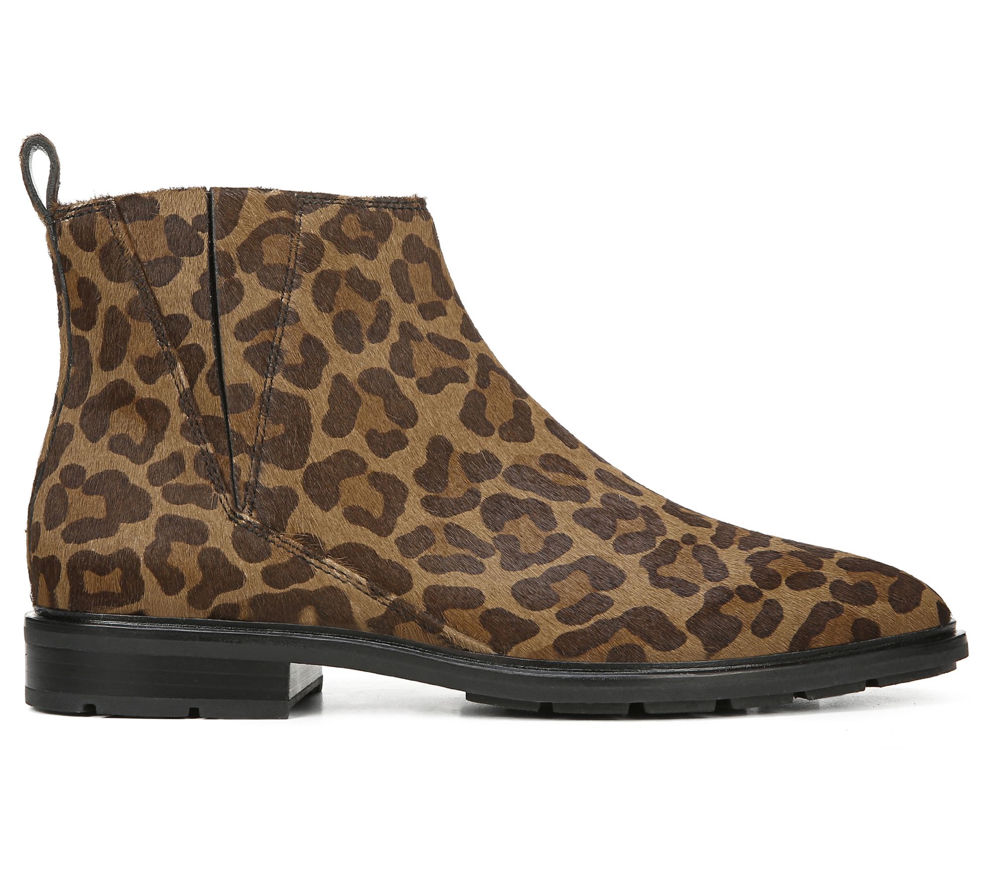 leopard print genuine calf hair chelsea boot