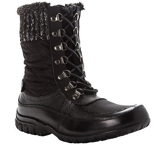 Propet Women's Mid Cut Leather And Nylon Boots- Delaney Frost
