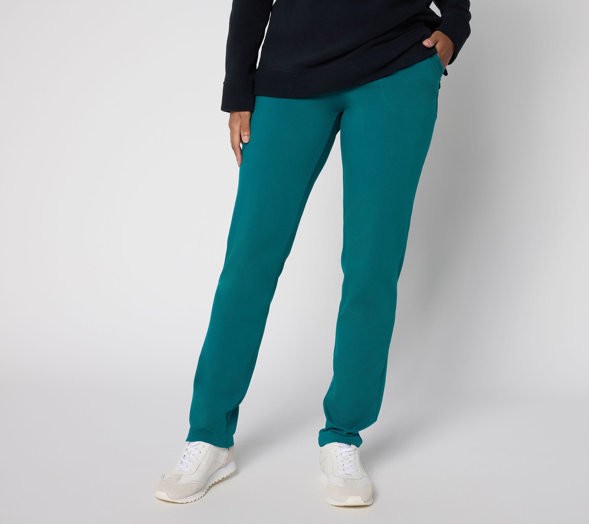 Denim & Co. Active Tall Duo Stretch Slim Straight Pants