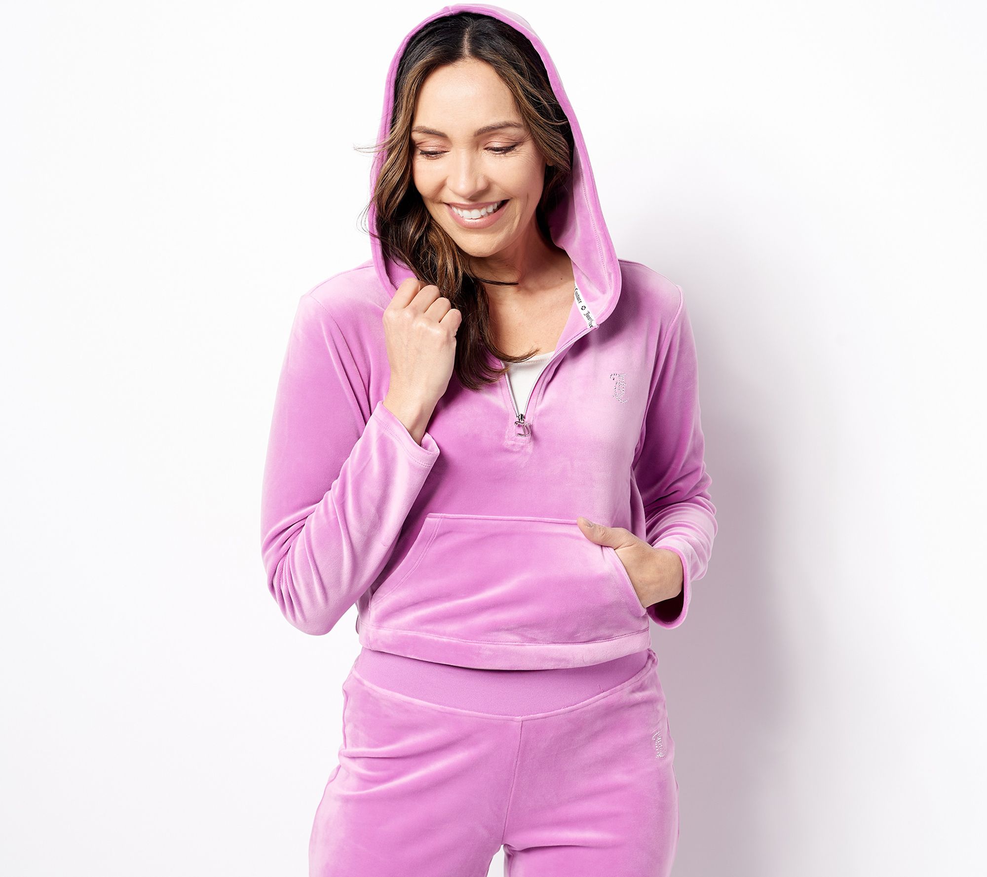 Juicy Couture Luxe Velour Pullover Hoodie 