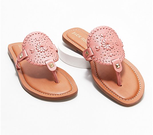 Jack Rogers Leather Thong Sandals -Georgica May