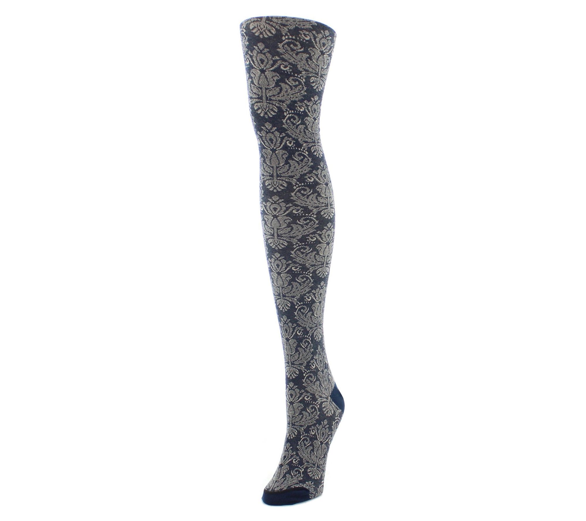 Memoi Baroque Patterned Sweater Tights
