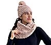 Sprigs Textured Faux Fur Beanie and Scarf Set, 4 of 7