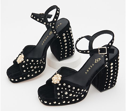 Katy Perry Studded Heeled Sandals Meadow Ornament