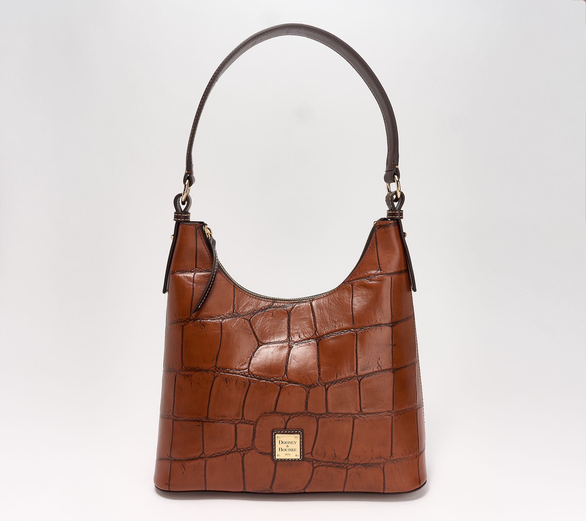 Dooney & Bourke Denison Leather Croco Hobo Bag