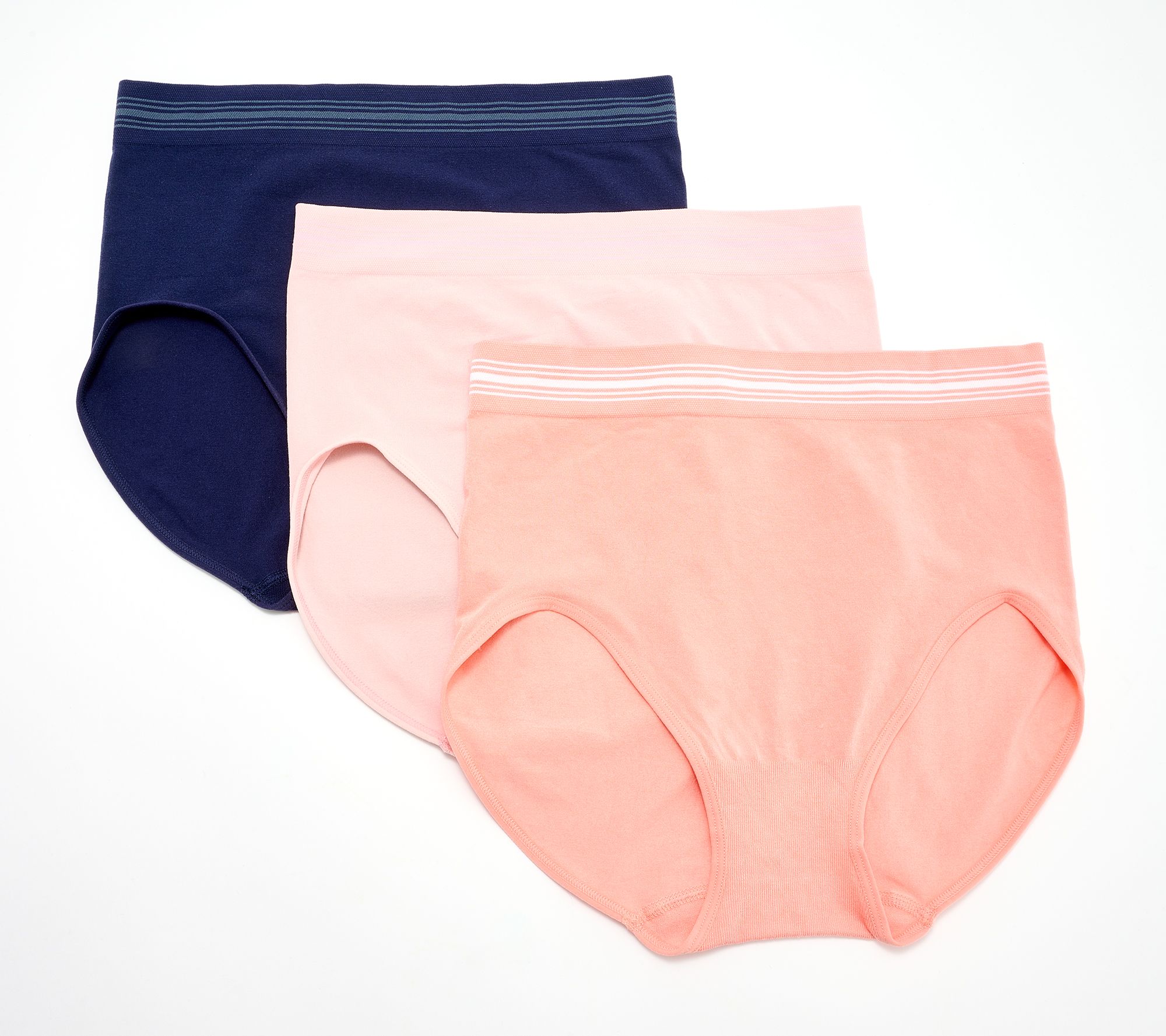 Breezies Comfort Breeze Seamless Full Brief Panty Set of 3