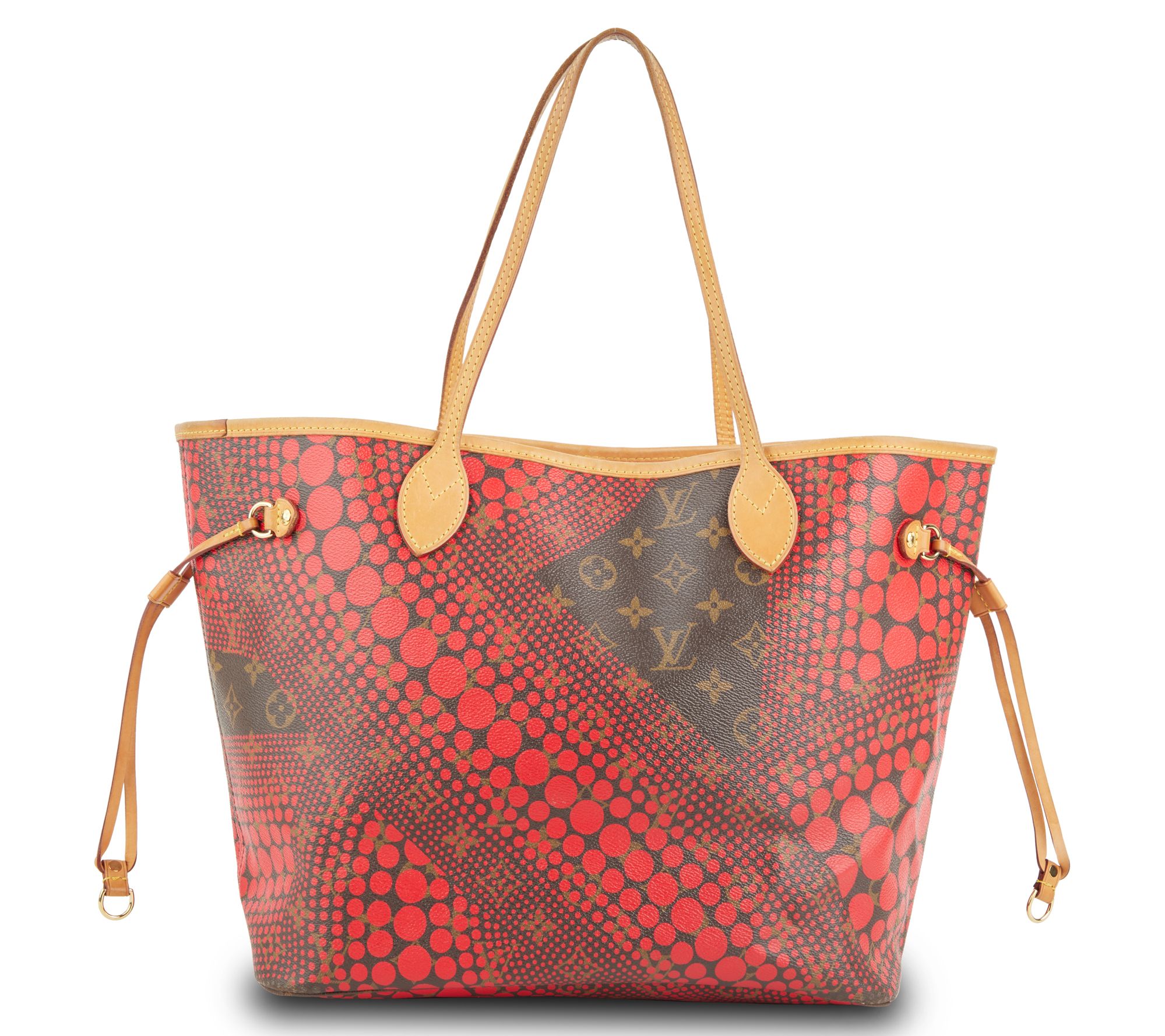 Pre-Owned Louis Vuitton Neverfull MM Monogramaves Red 