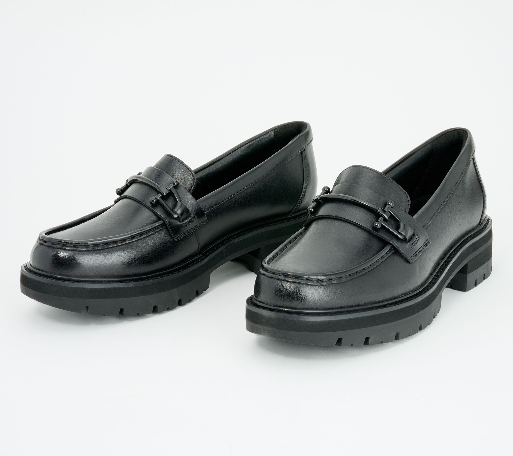 "As Is" Clarks Leather Lug Loafer- Orianna Bit