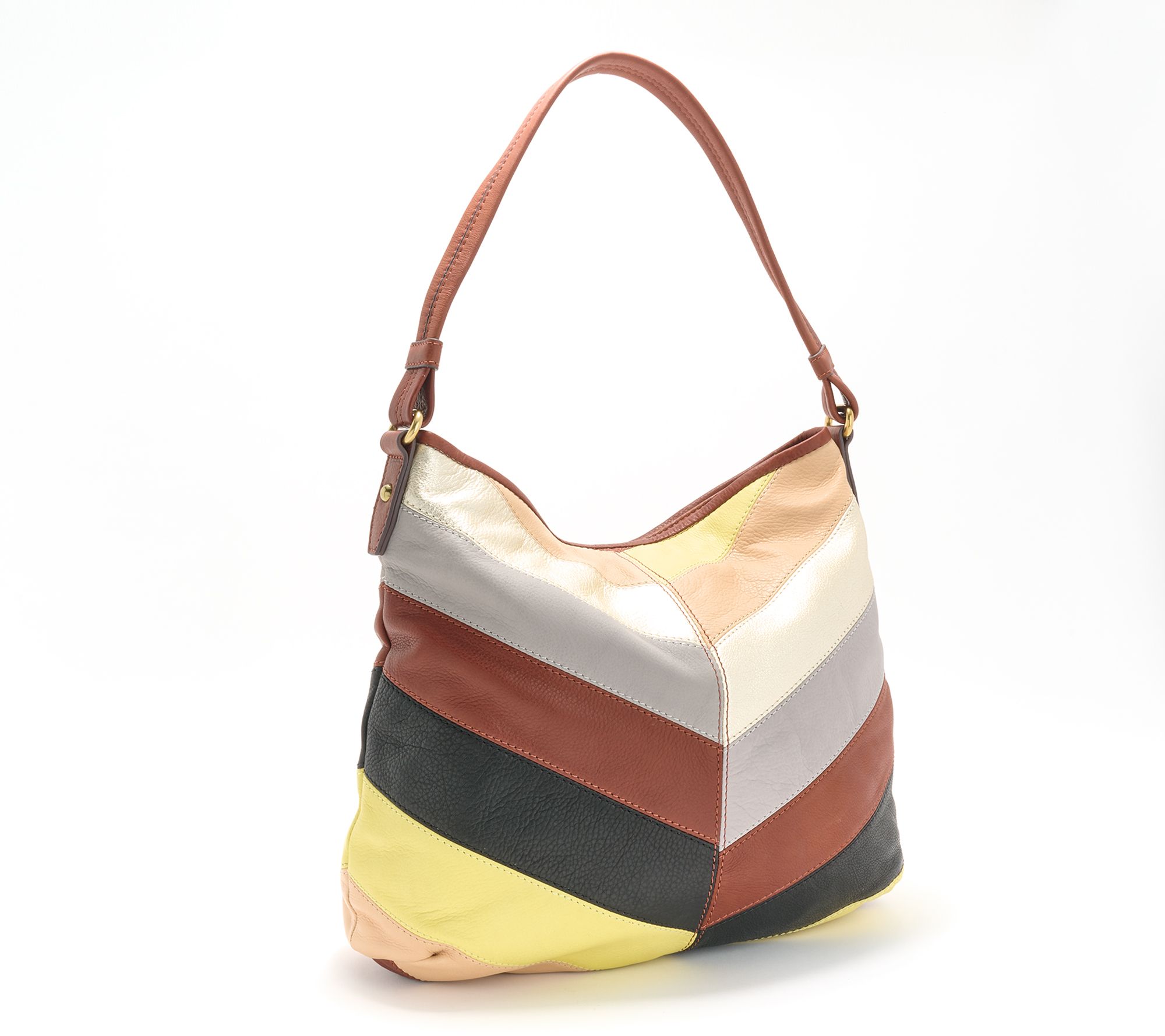 American Leather Co. Leather Raleigh Patchwork Hobo