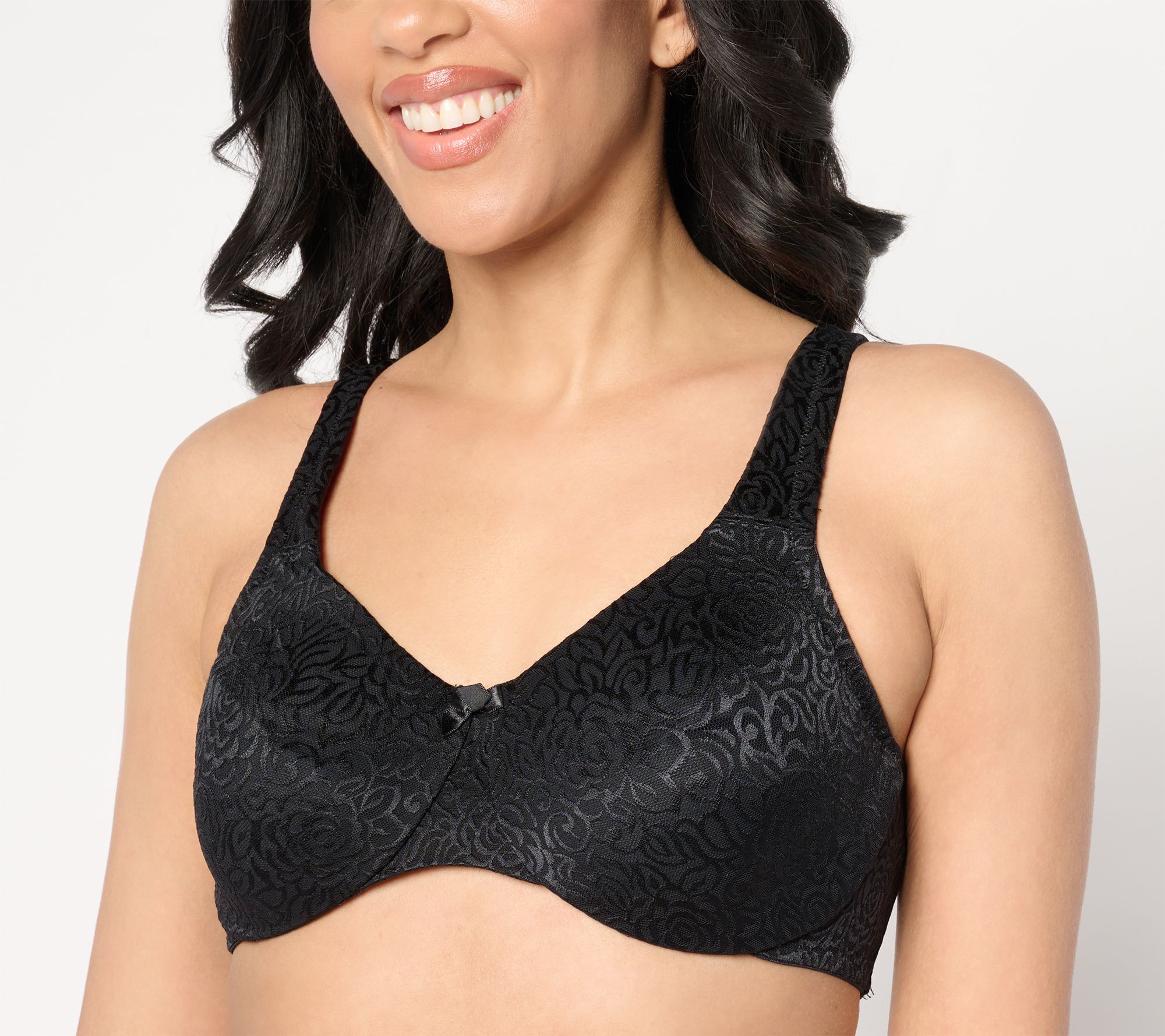 "As Is" Breezies Wild Rose Lace Underwire Minimizer