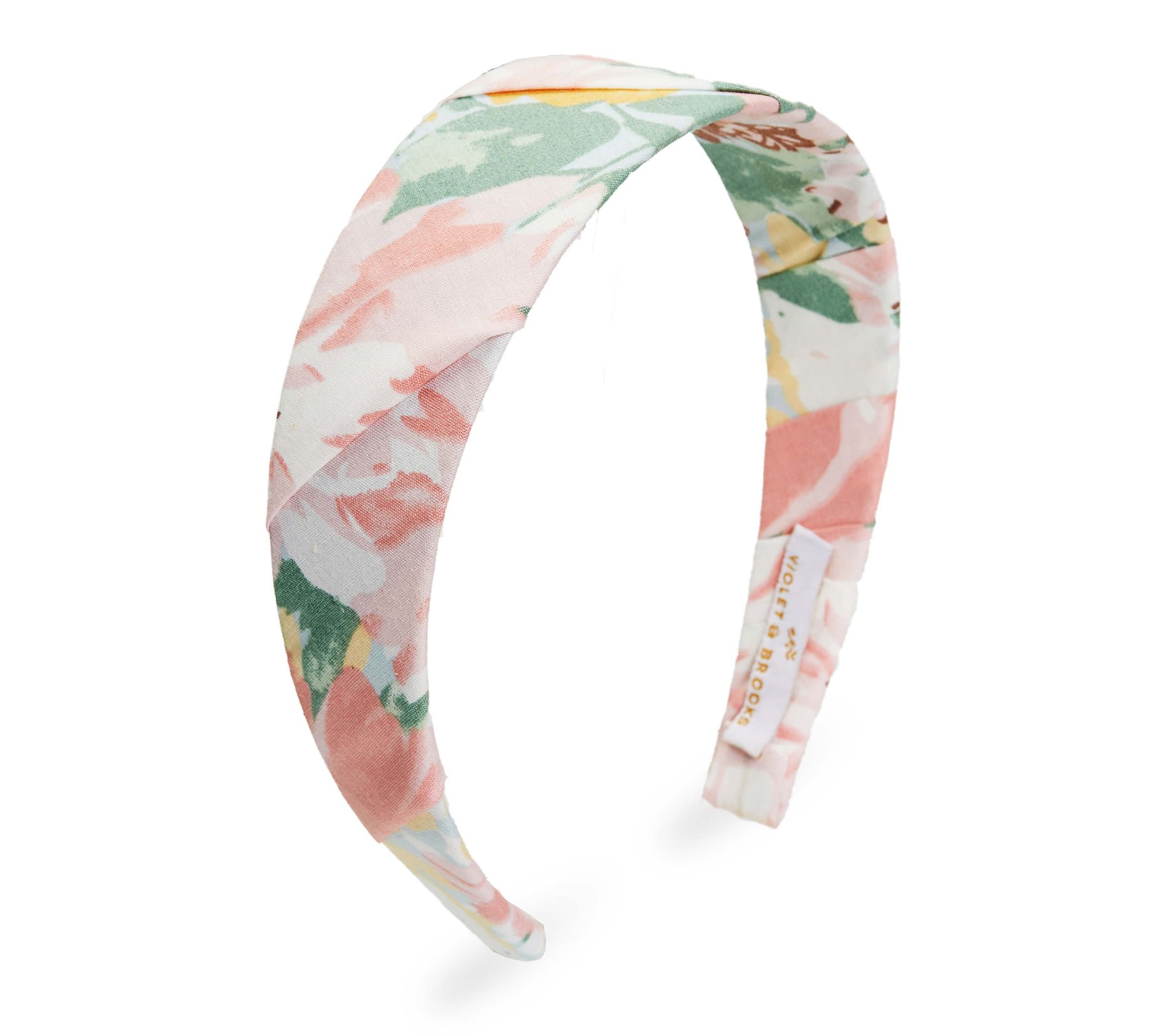 Violet & Broo ks Dahlia Prepp y Wide Floral H eadband