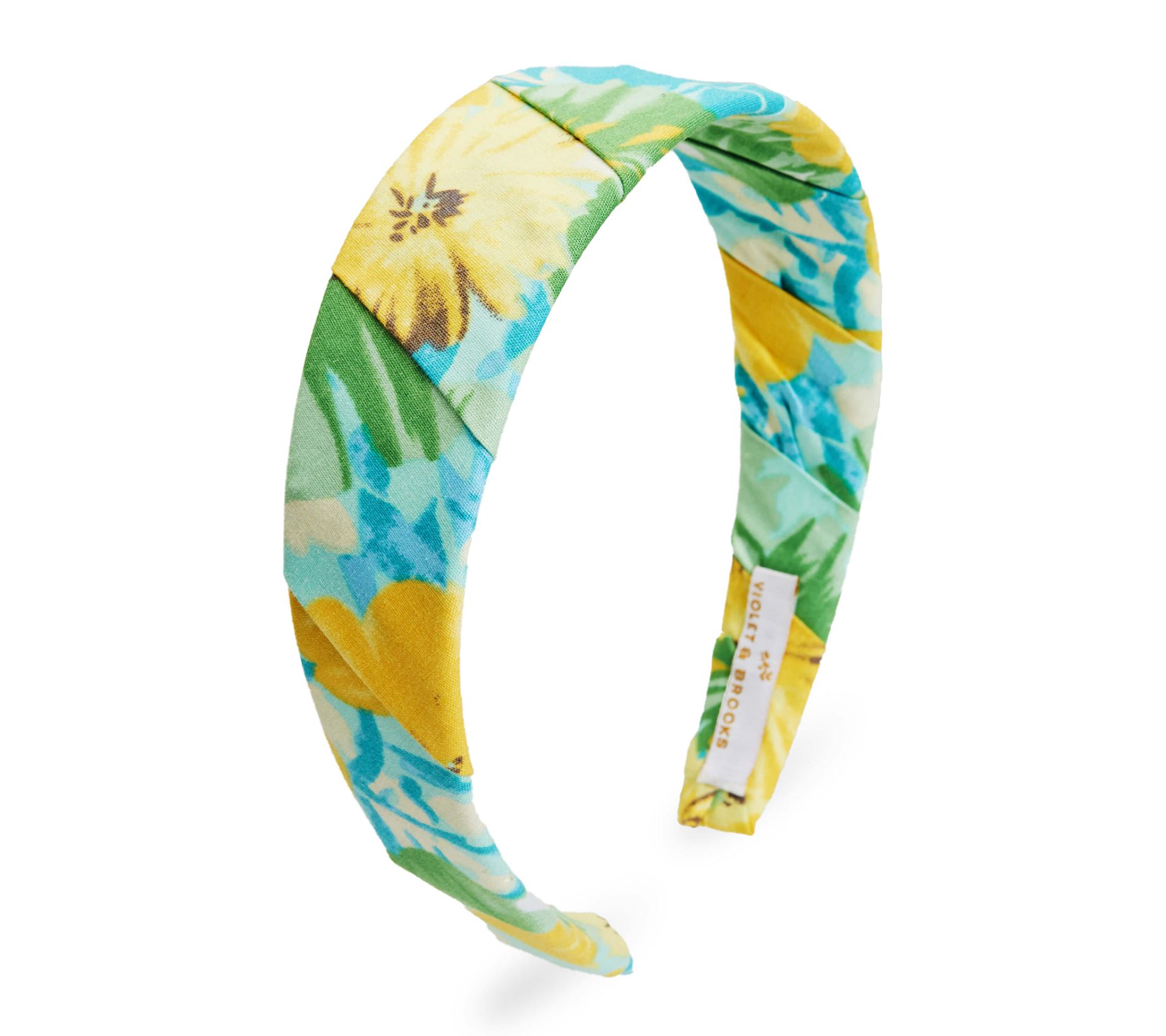 Violet & Broo ks Dahlia Prepp y Wide Floral H eadband