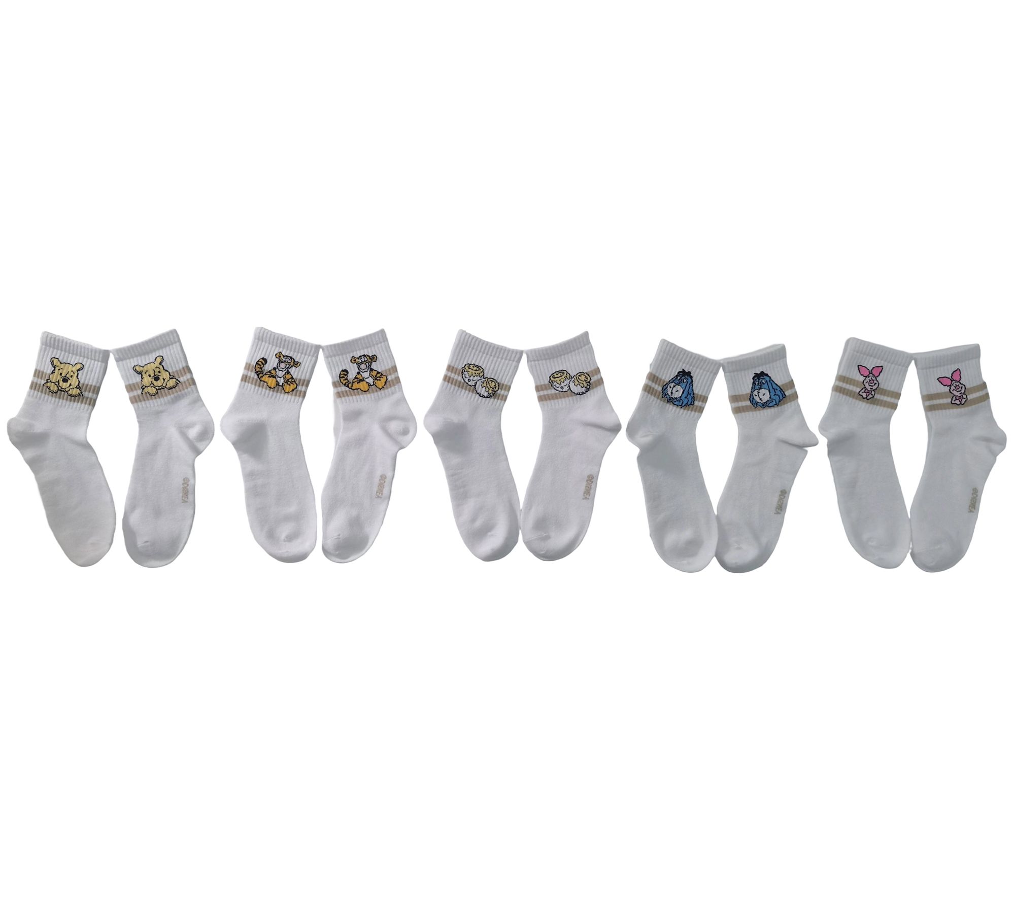 Ladies' Character Ribbed Capri Sock Set - 5 Pair