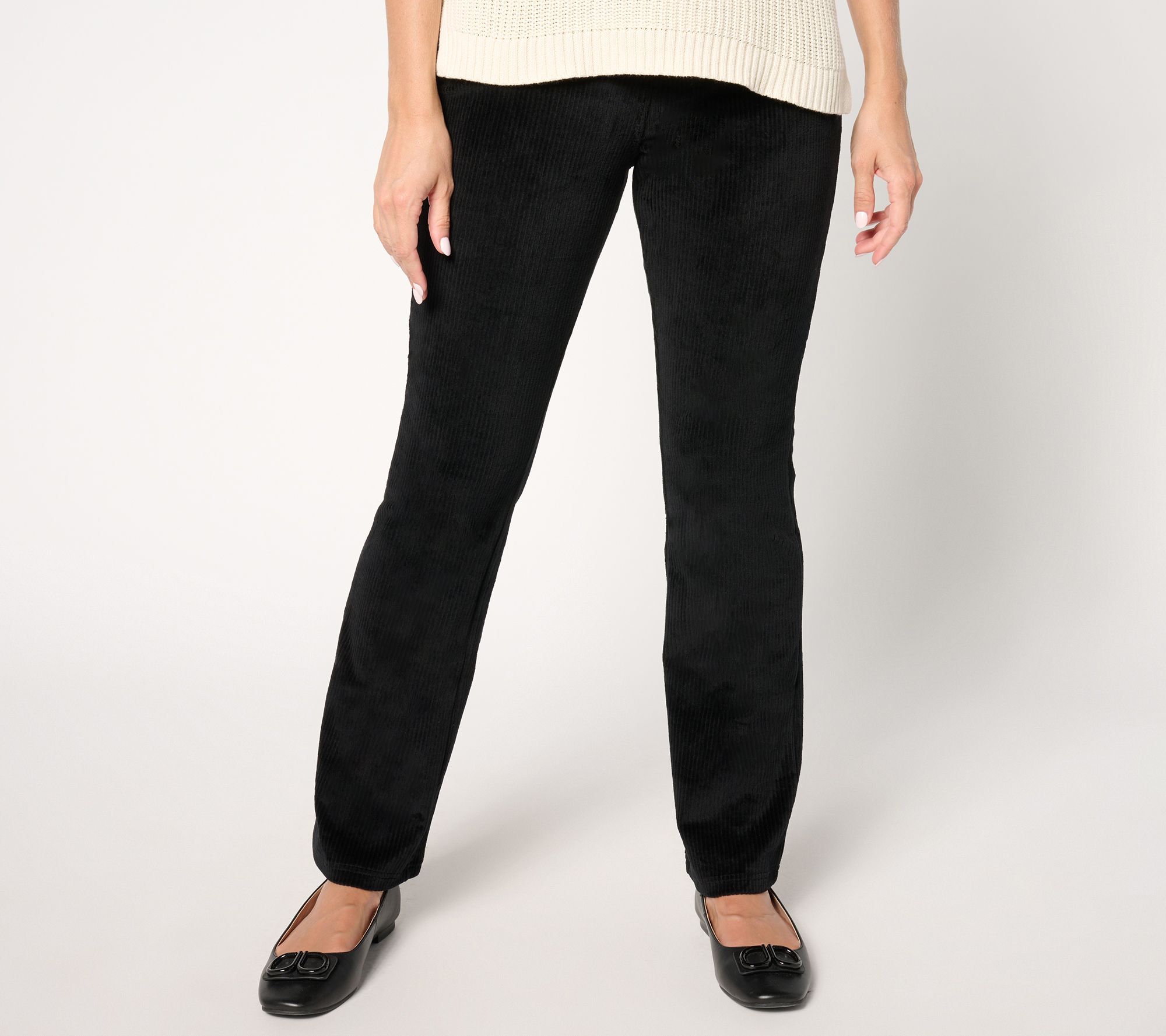 Quacker Factory Short Corduroy Baby Boot Pants