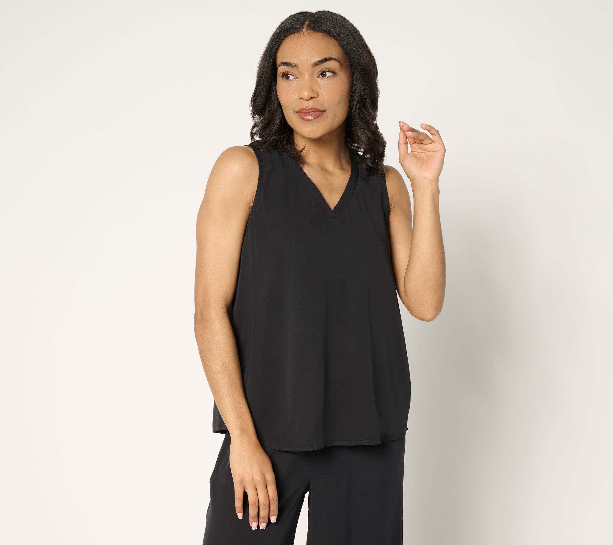 Attitudes by Renee Rayon Blend V-Neck Tank Top