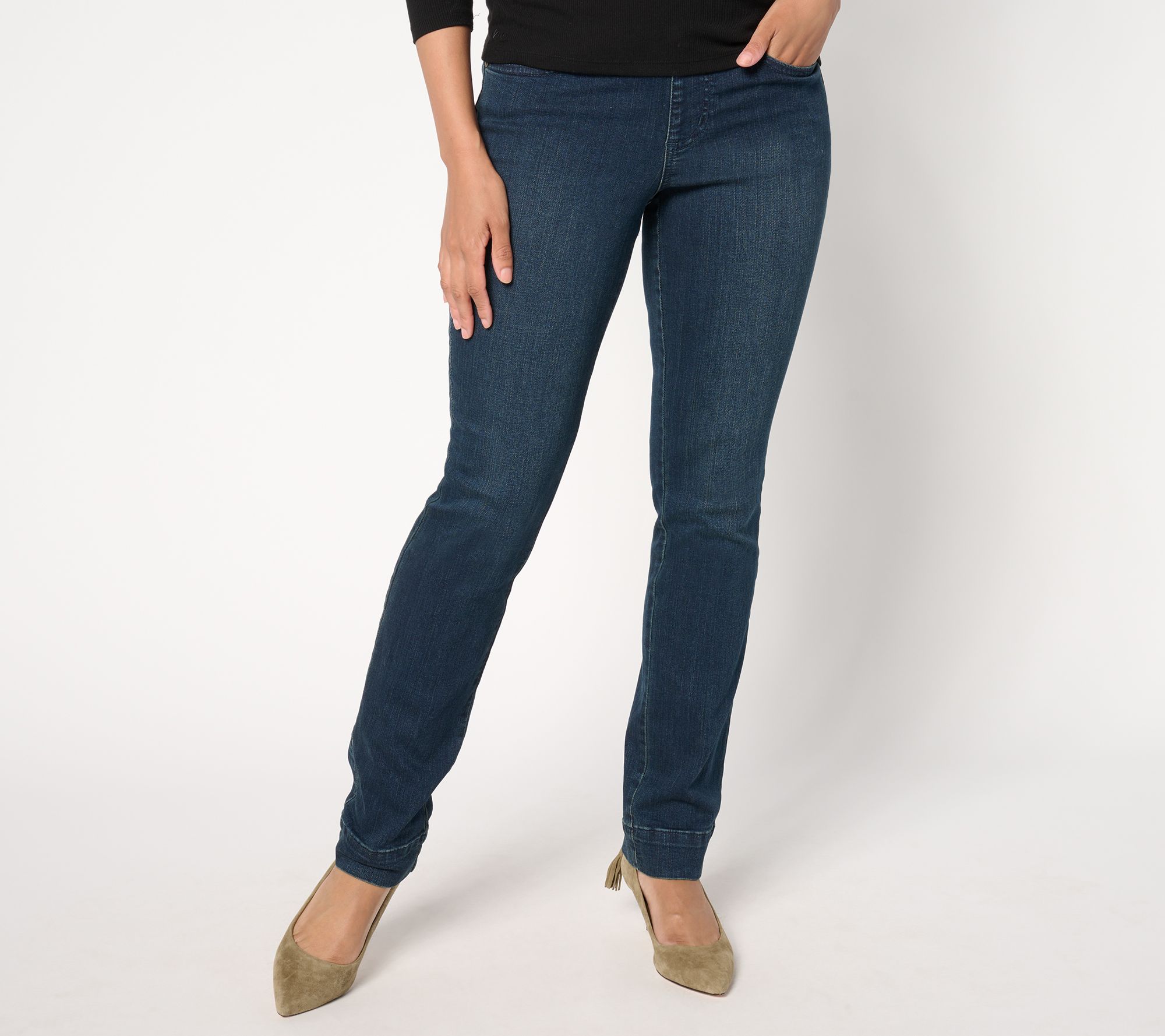 "As Is" Belle by Kim Gravel Petite TripleLuxe Denim Pant