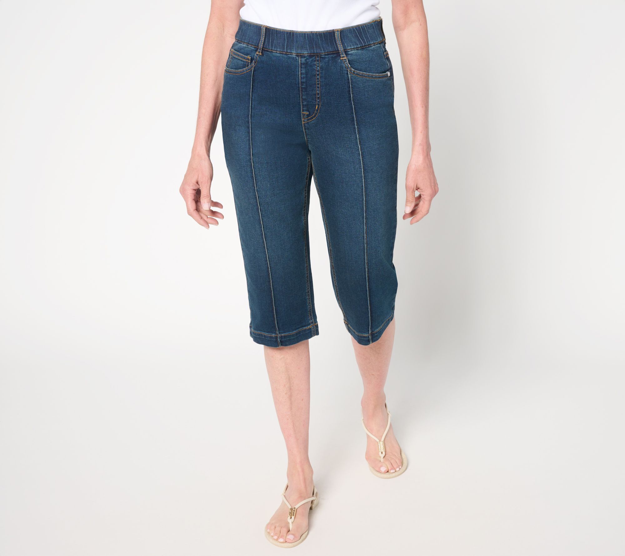 Isaac Mizrahi Live! Petite True Denim Indigo Pedal Pusher
