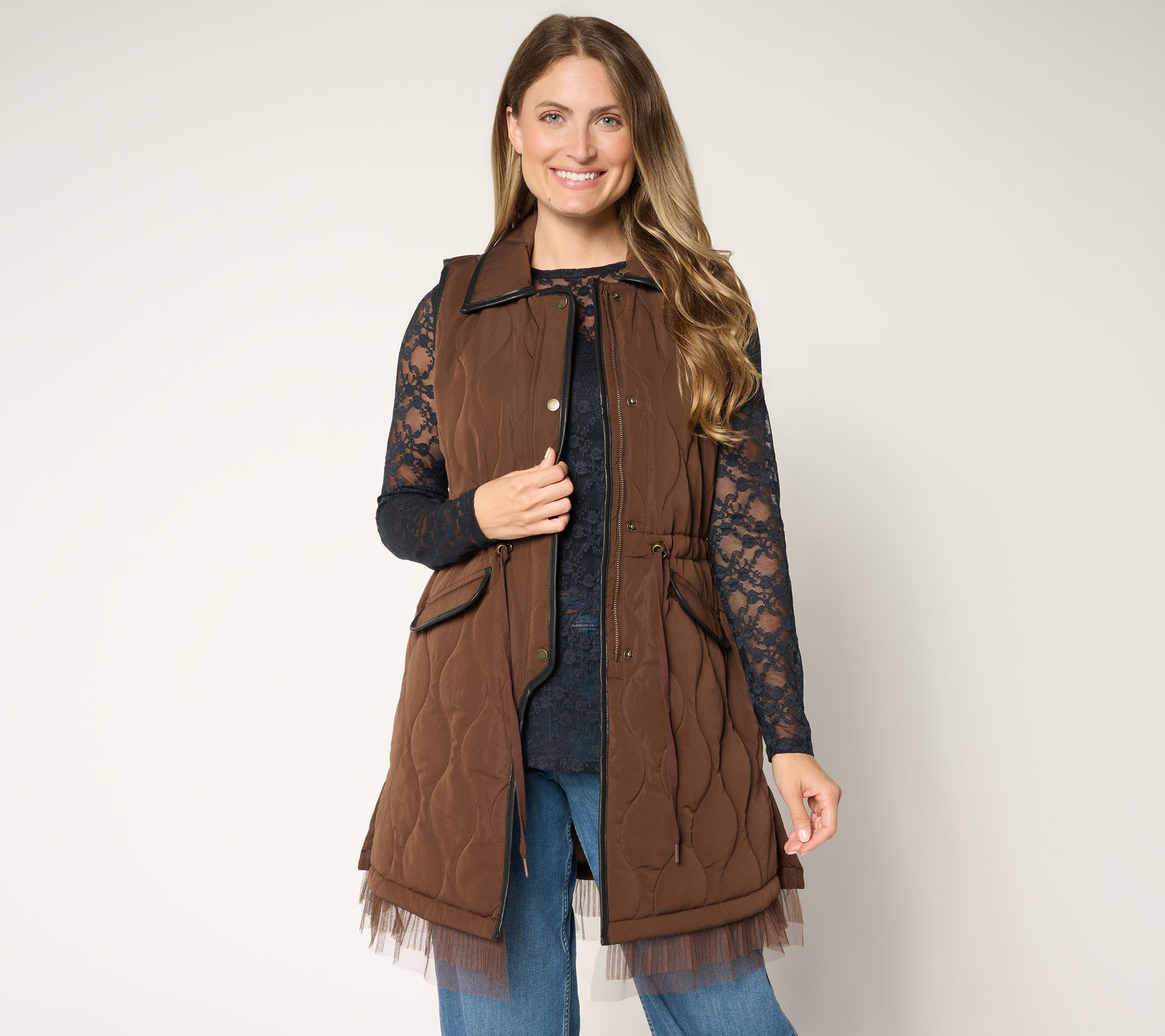 LOGO by Lori Goldstein Petite Sleeveless Quilted Jacket