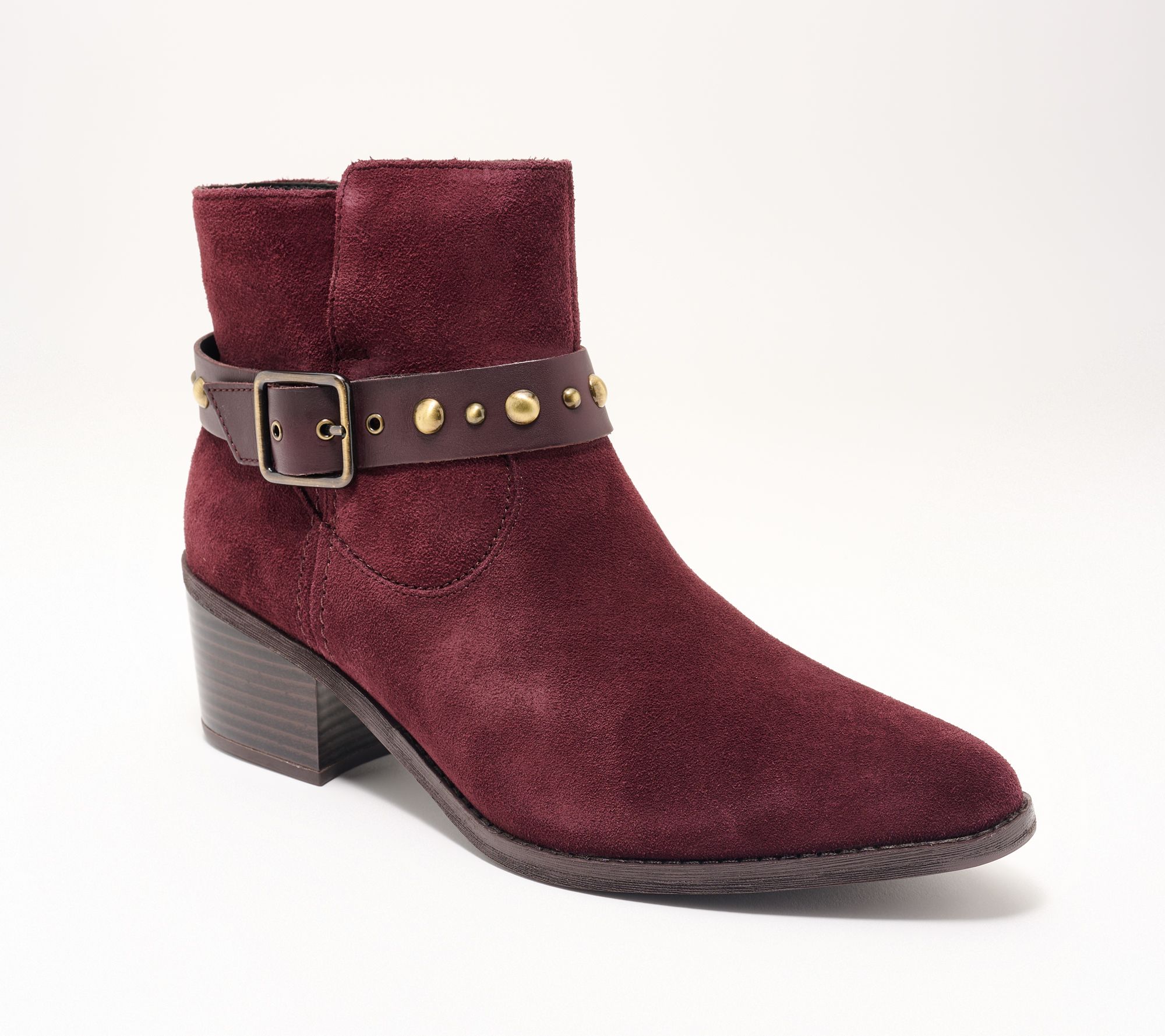 Clarks Signature Suede Ankle Boots -Morzine Buckle - QVC.com
