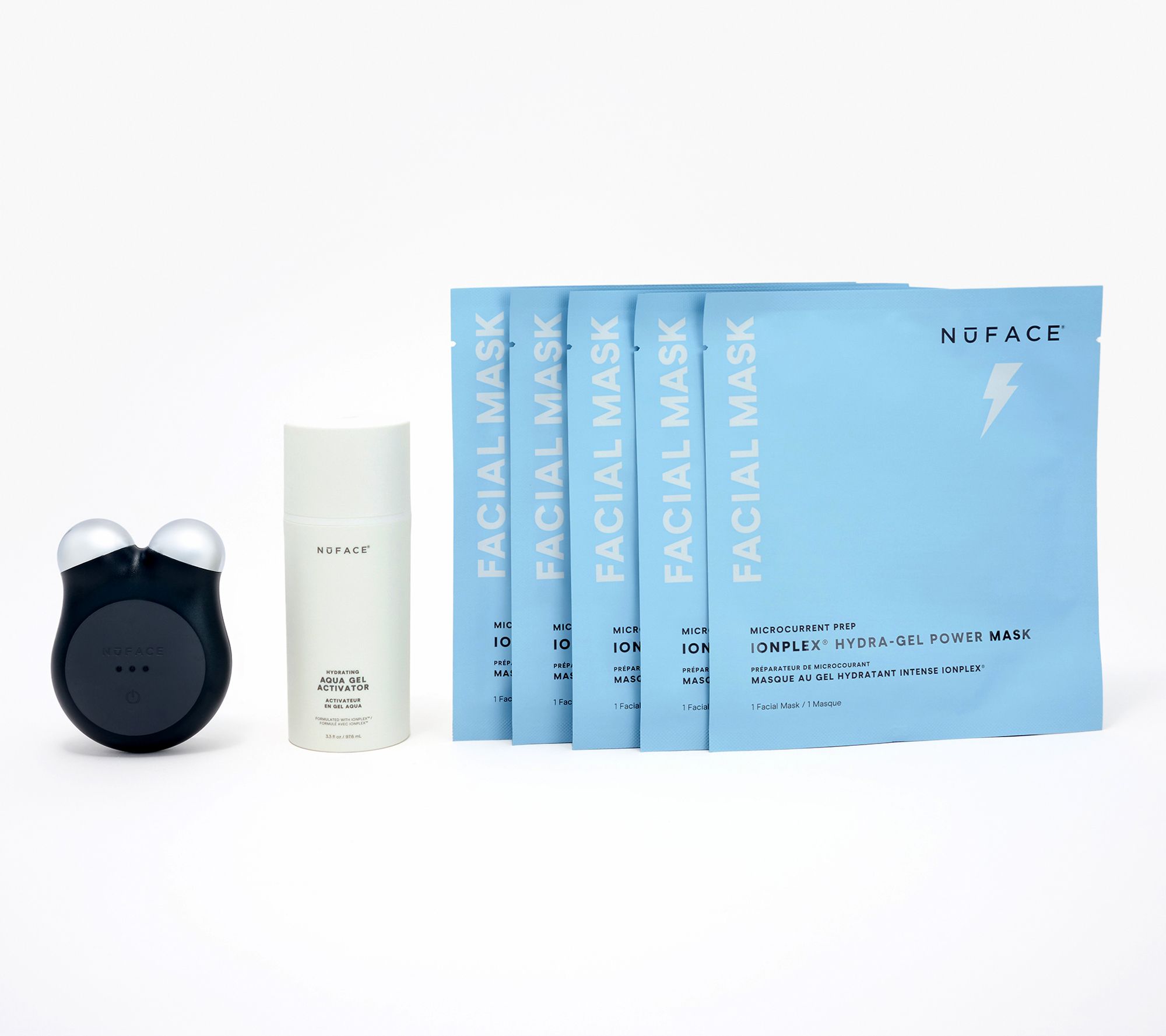 NuFace Mini+ Facial Toning Device w/ 5 Hydrogel Power Masks