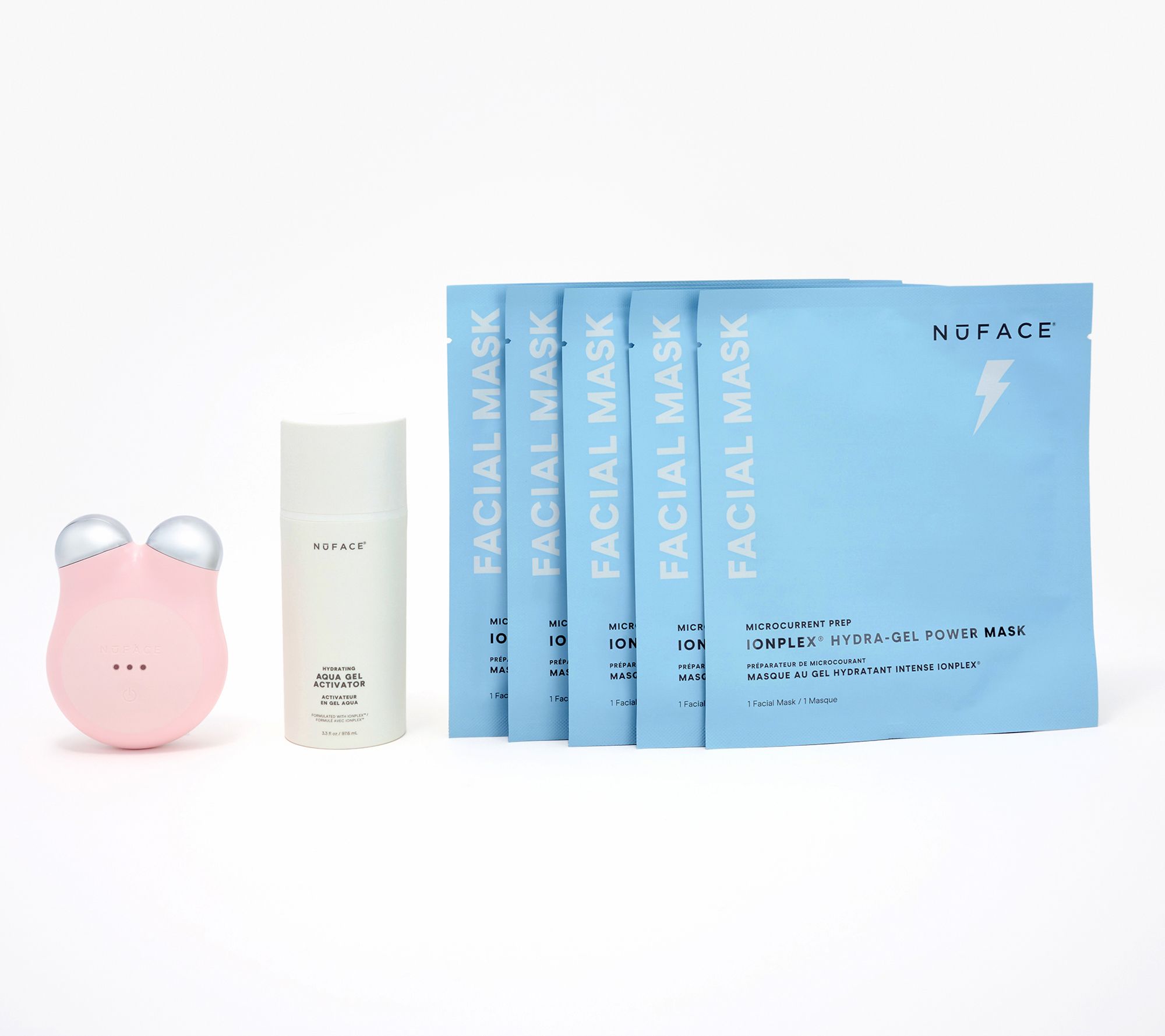 NuFace Mini+ Facial Toning Device w/ 5 Hydrogel Power Masks