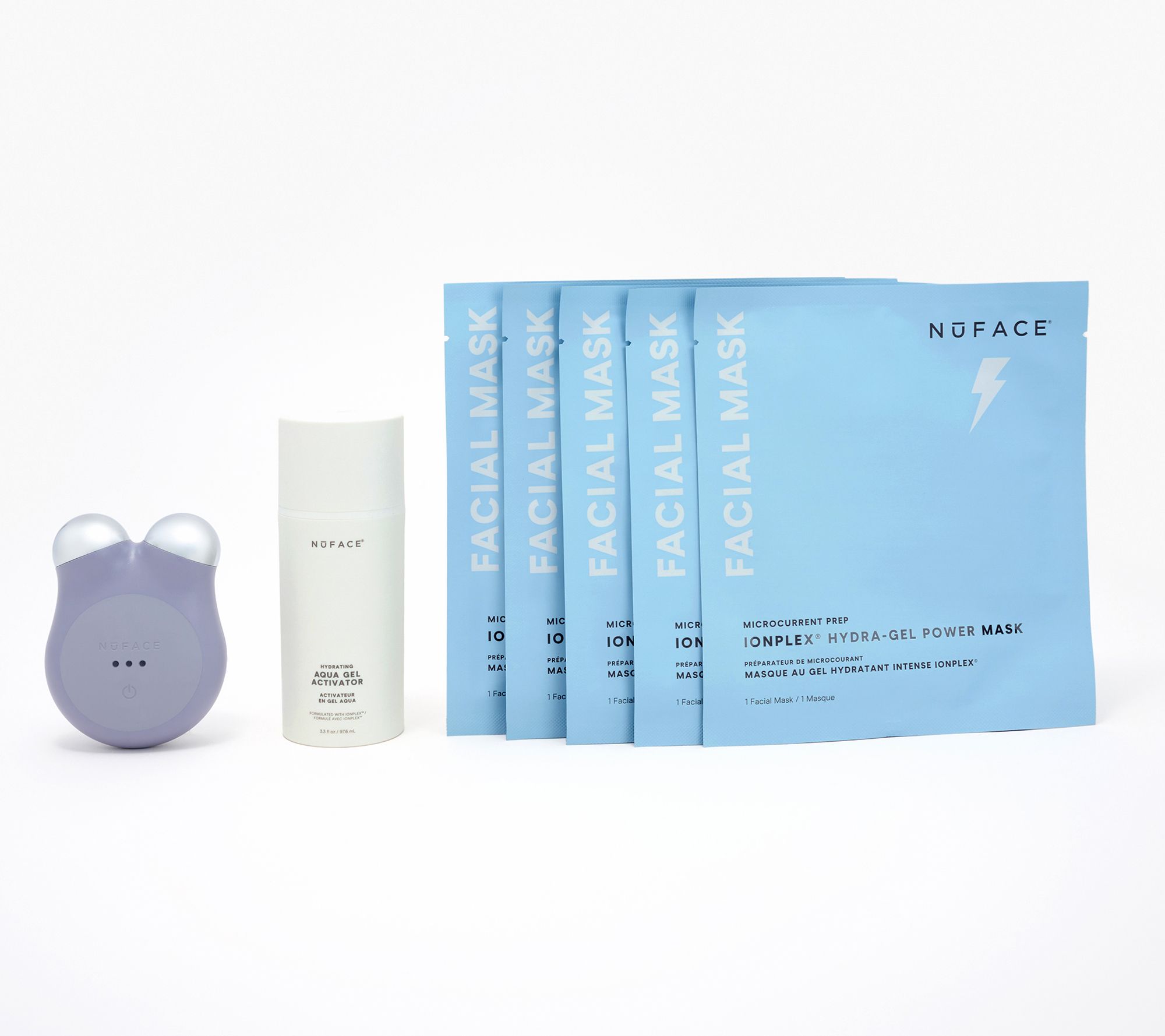 NuFace Mini+ Facial Toning Device w/ 5 Hydrogel Power Masks