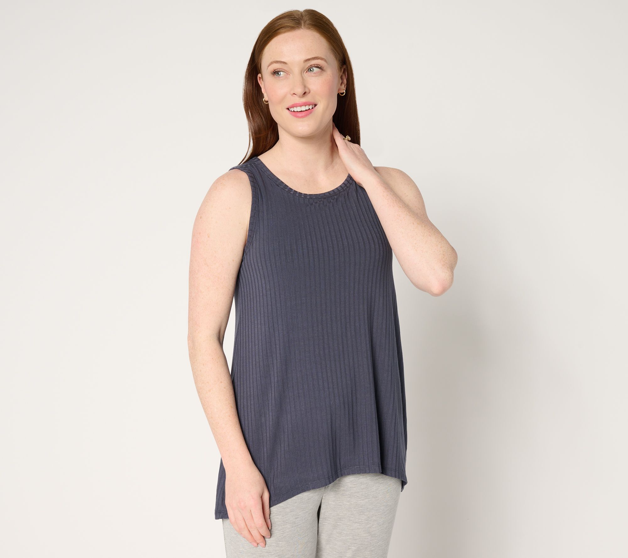 "As Is" Modern Soul Radiant Rib High Neck Swing Tank w/ Support System