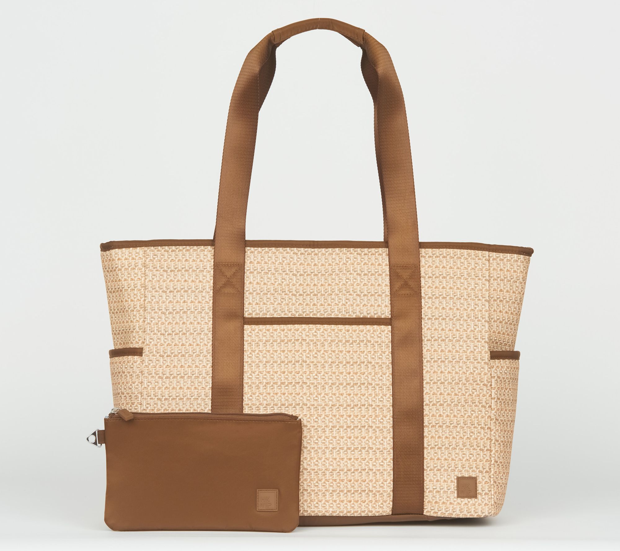 "As Is" IHKWIP The XL Coastal Raffia Tote w/ RFID Pouch