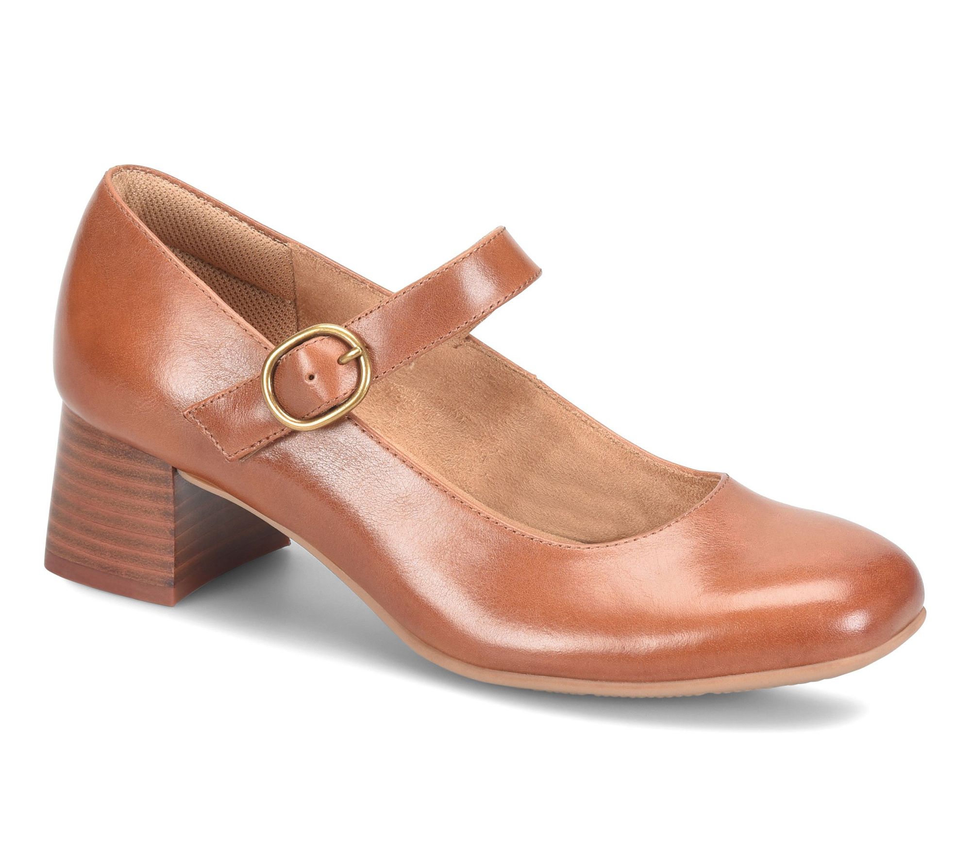 Comfortiva Leather Heeled Mary Jane - Paula