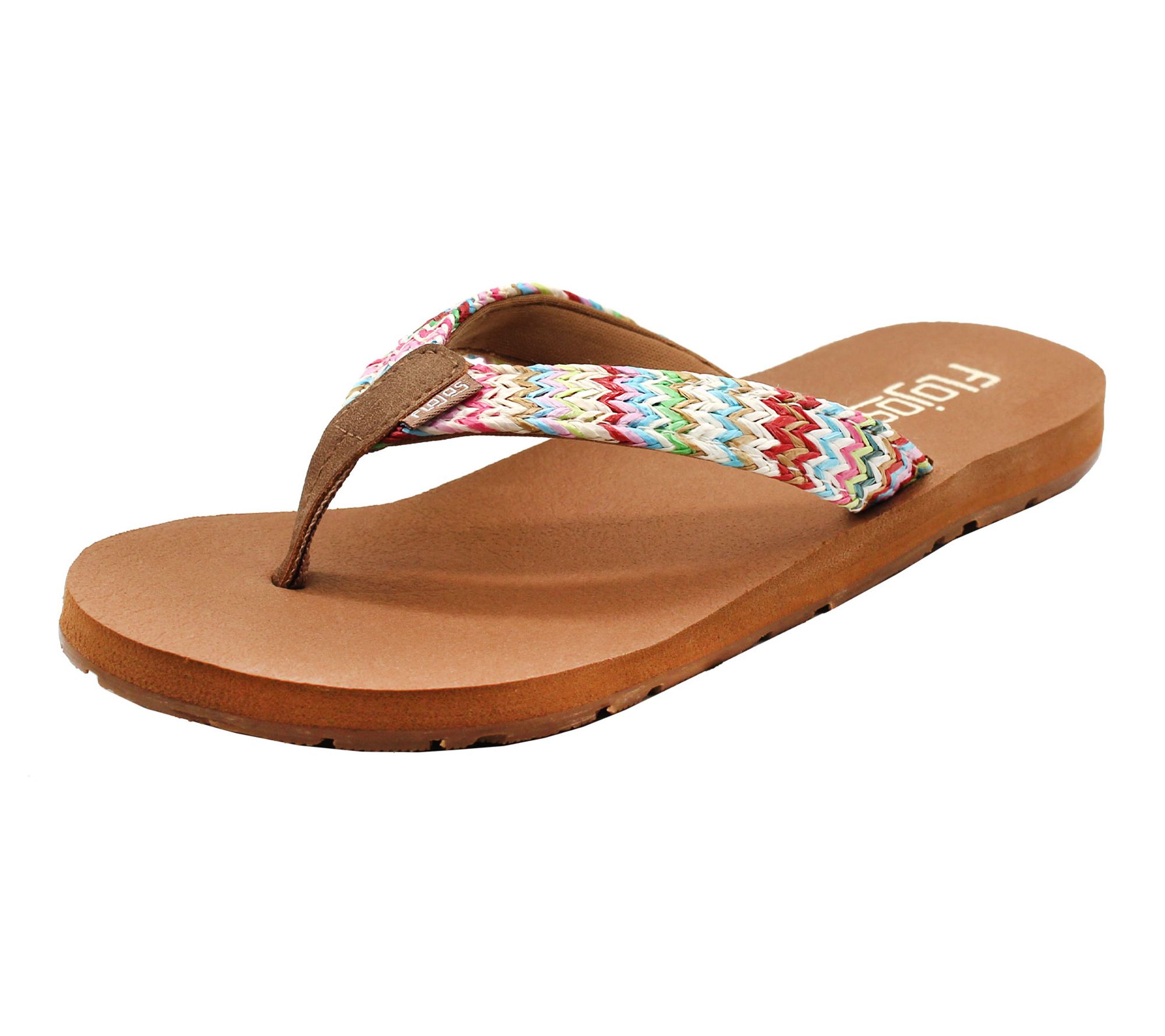 Flojos Woven Raffia Thong Sandal - Juno Weave