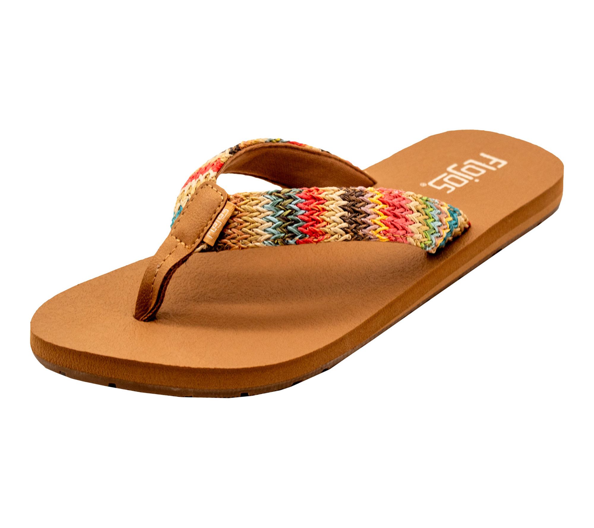 Flojos Woven Raffia Thong Sandal - Juno Weave