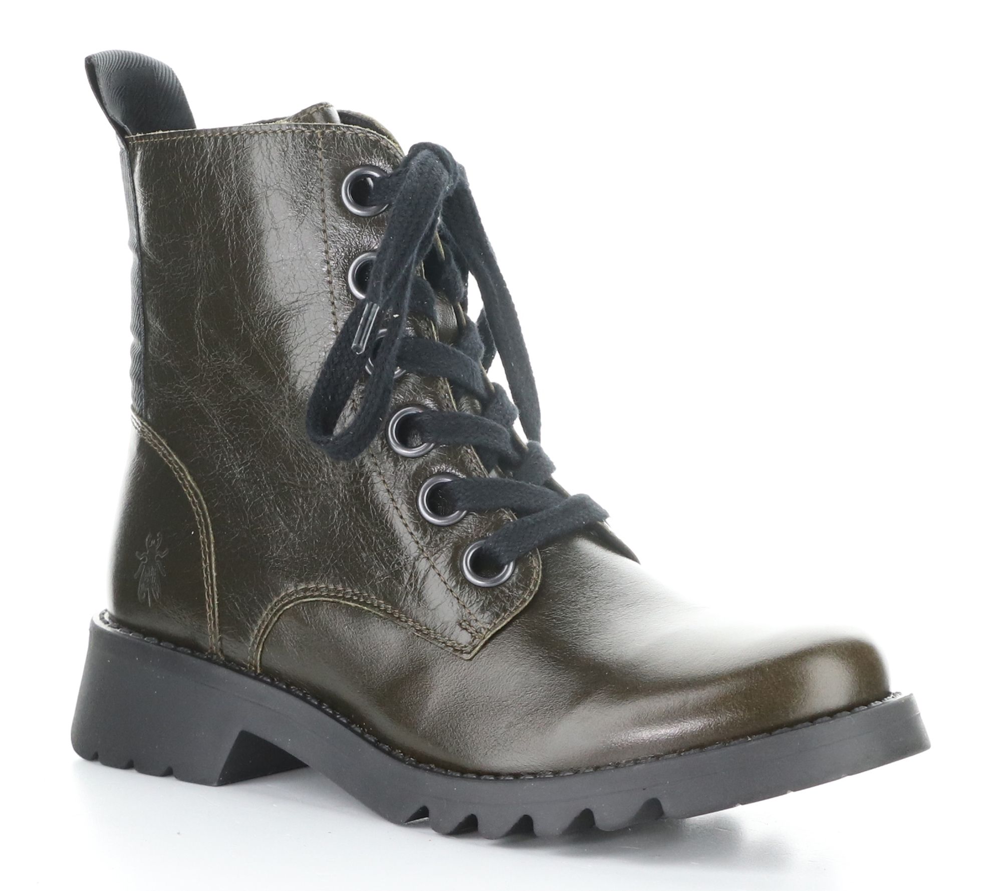 Fly London Azalea Lace Up Leather Combat Boot
