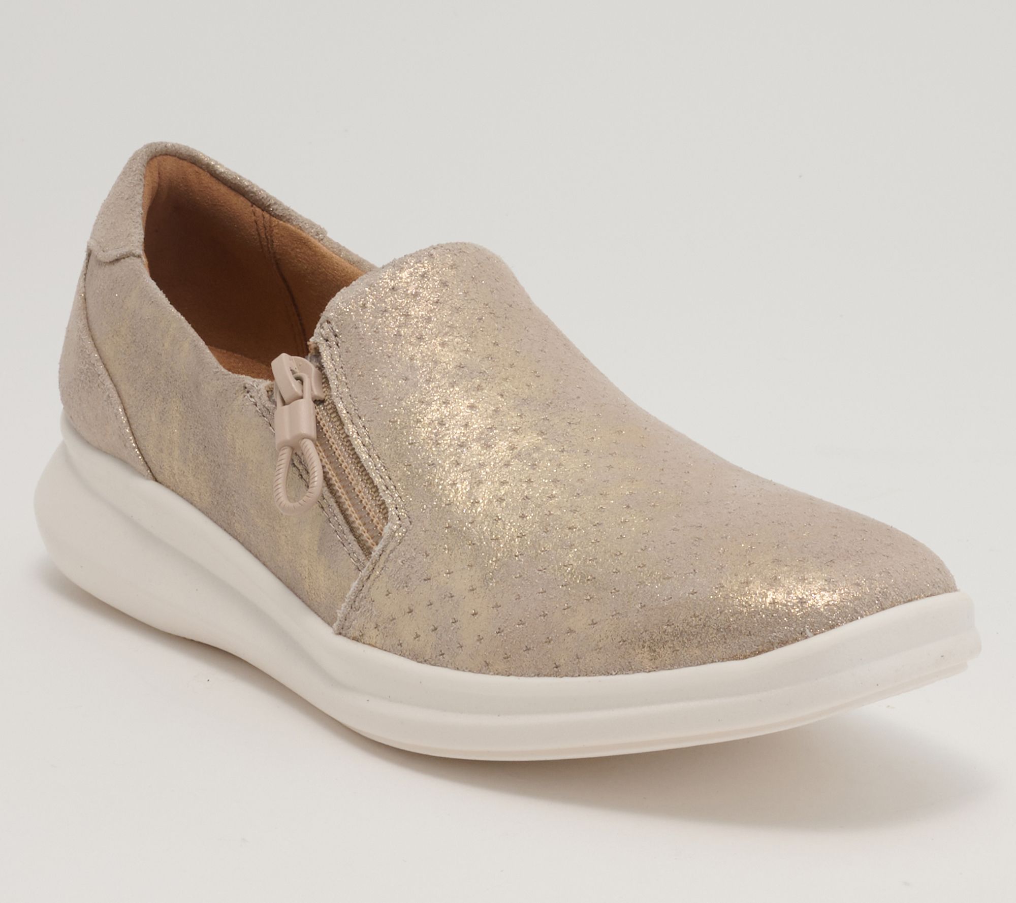 Clarks Artisan Leather Slip-Ons -Lynell Sky