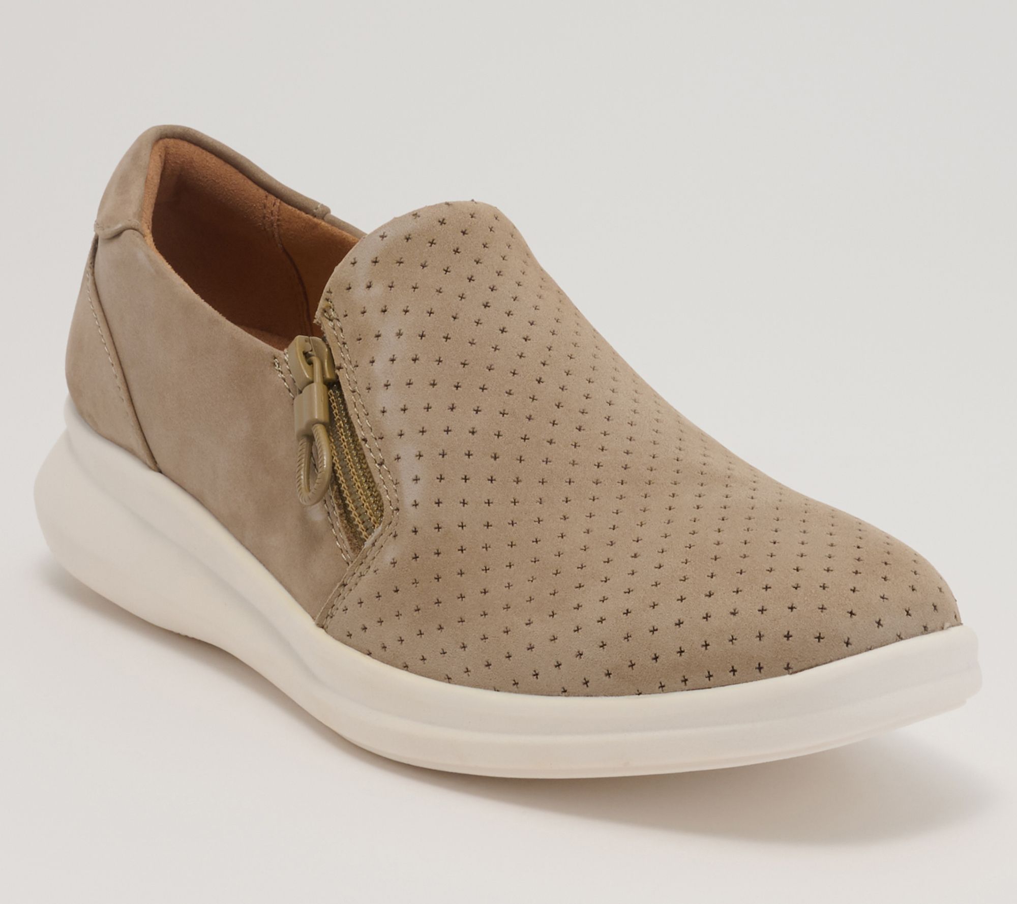 Clarks Artisan Leather Slip-Ons -Lynell Sky