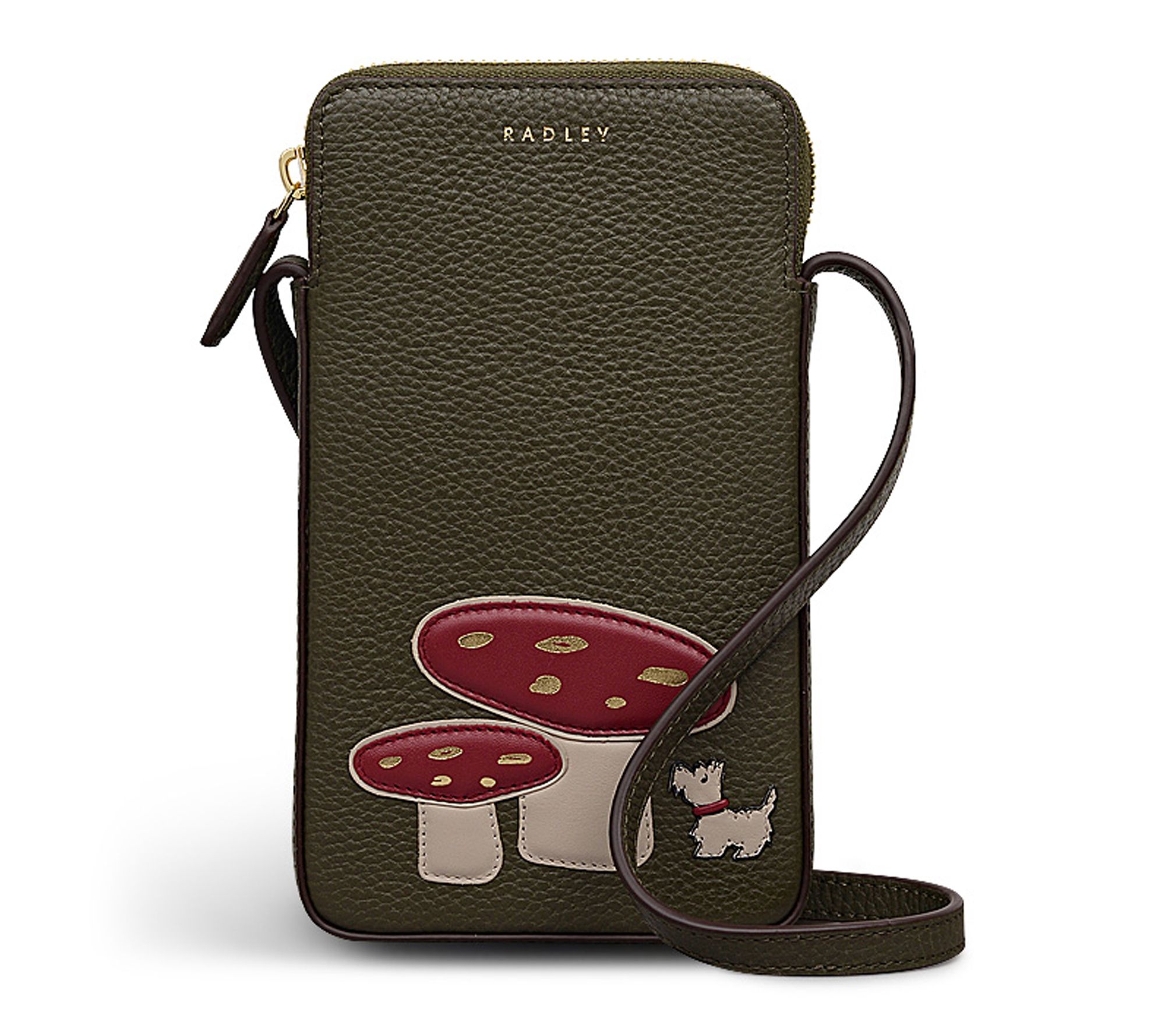 Radley Mushroom Mate Leather Medium Phone Crossbody