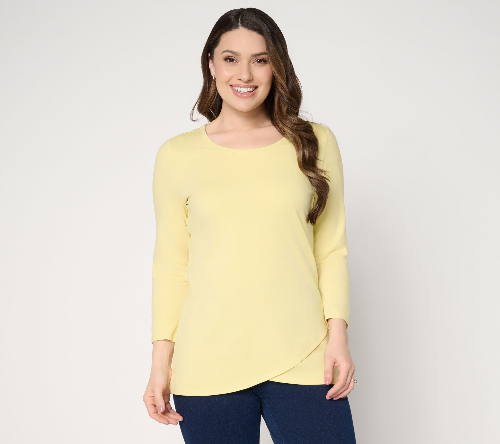 Denim & Co. Perfect Jersey Tunic with Tulip Hem