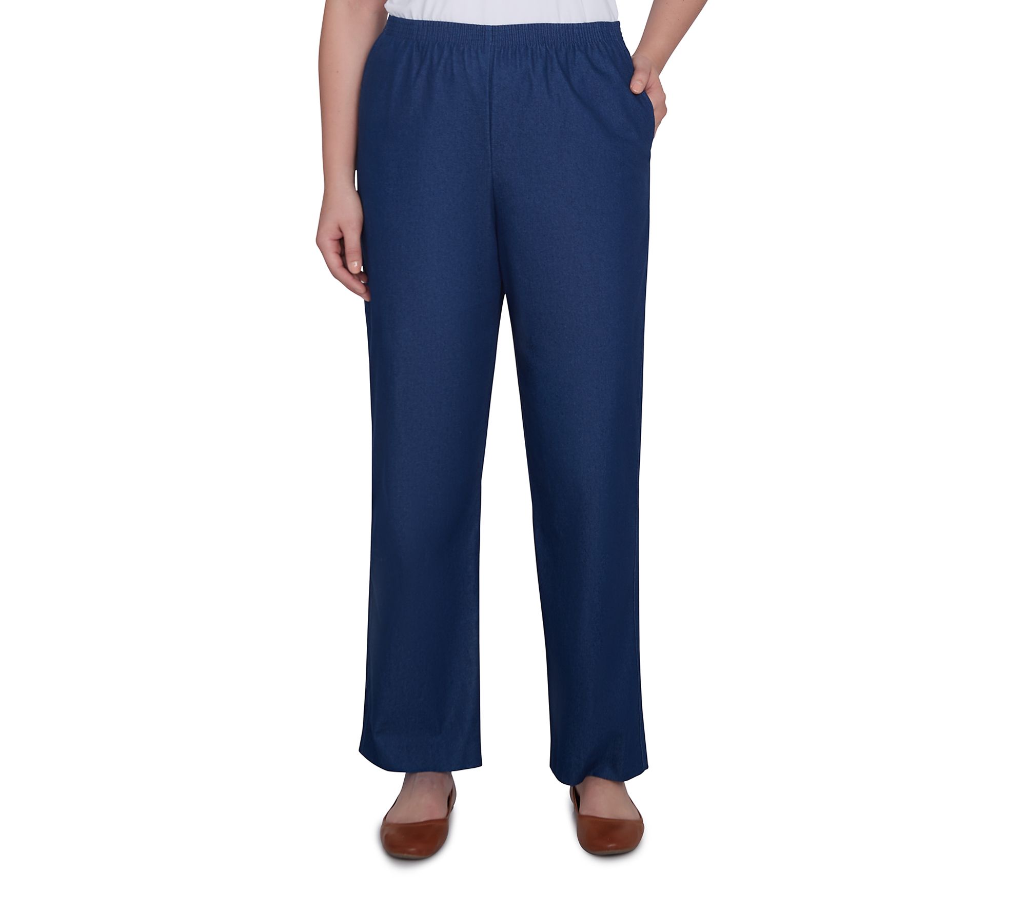 Alfred Dunner Straight Leg Short Denim Pants