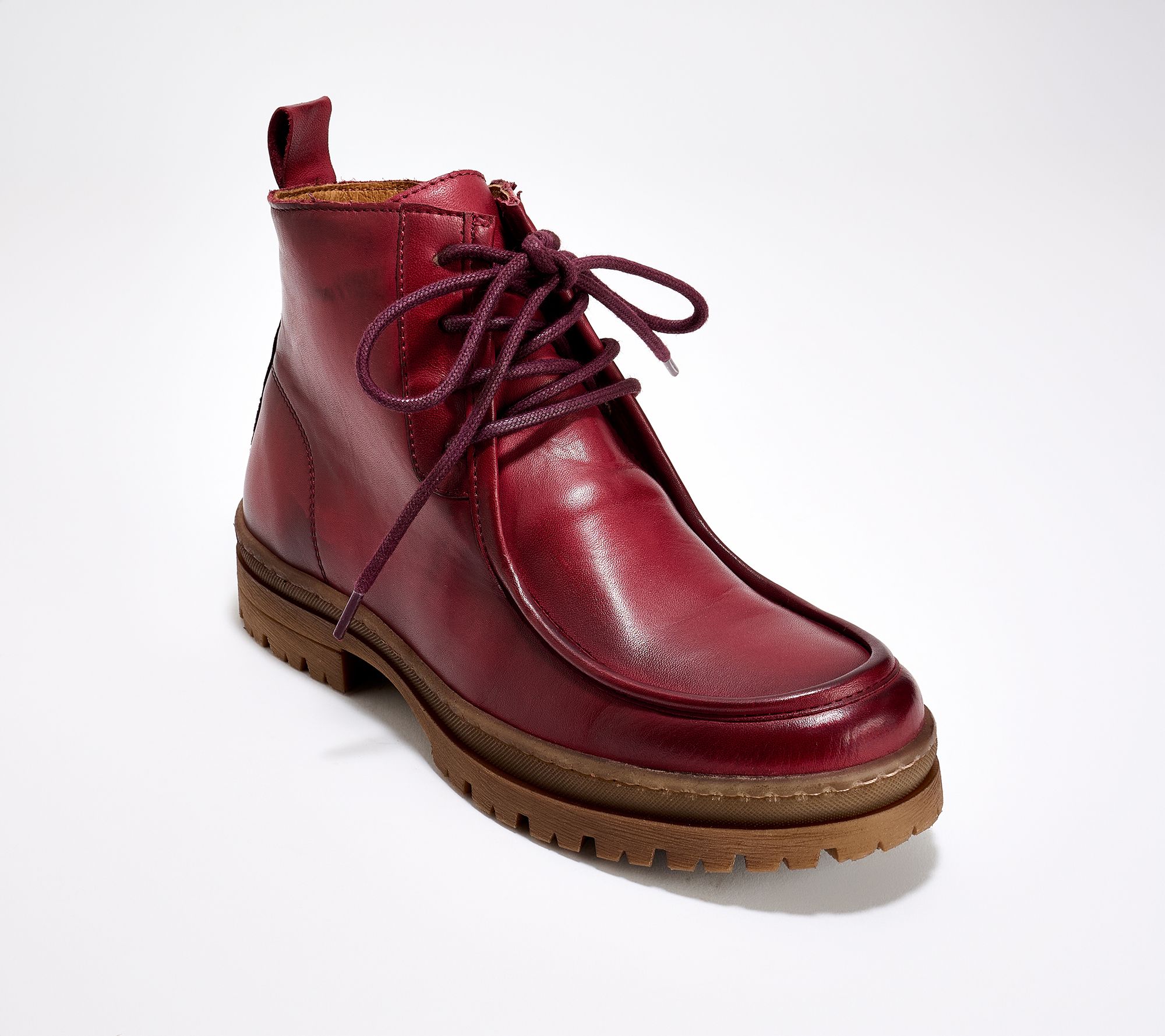 "As Is" Miz Mooz Leather Lace-Up Ankle Boots - Amherst