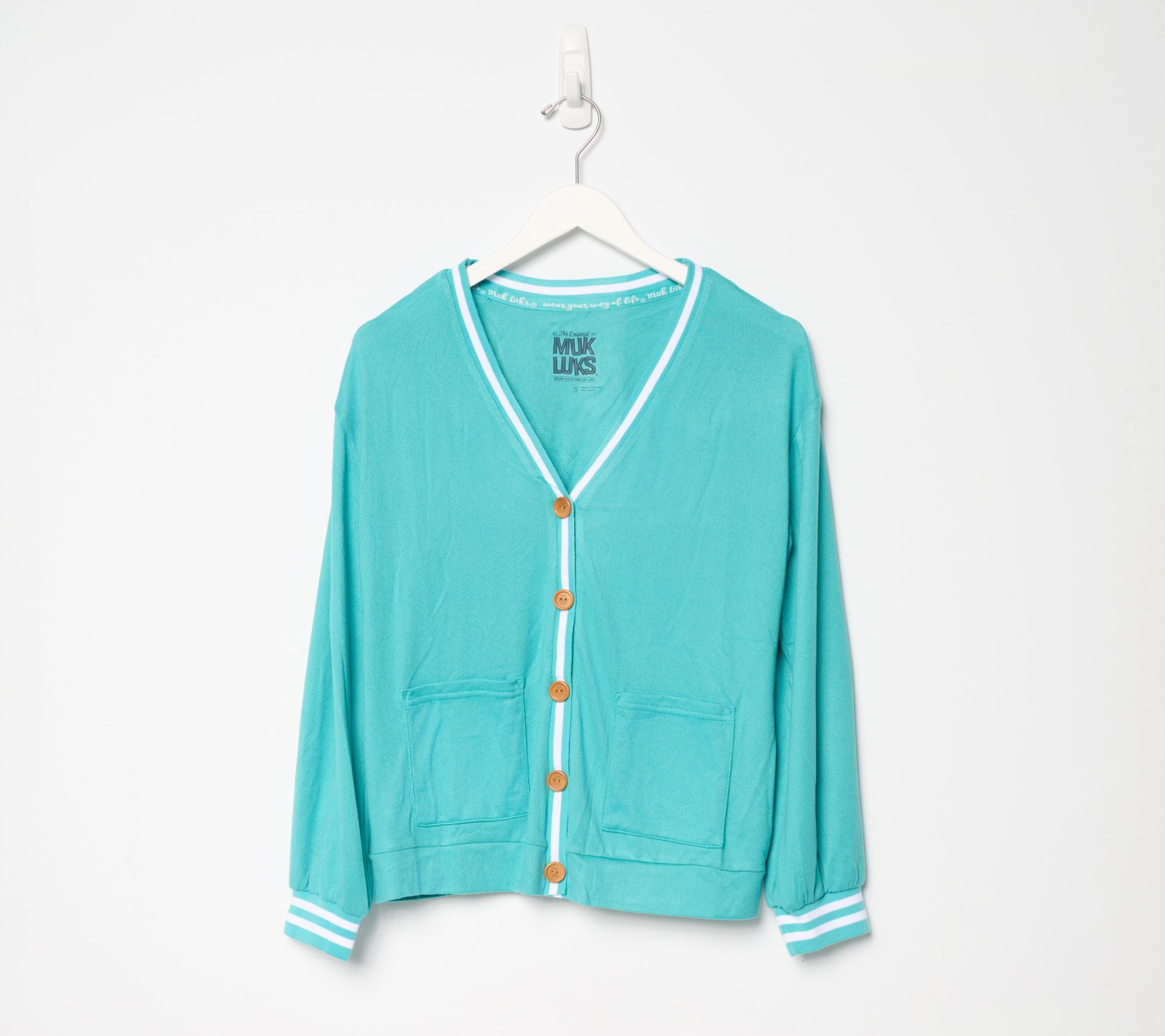 MUK LUKS Solid Butterknit Button Down Cardigan