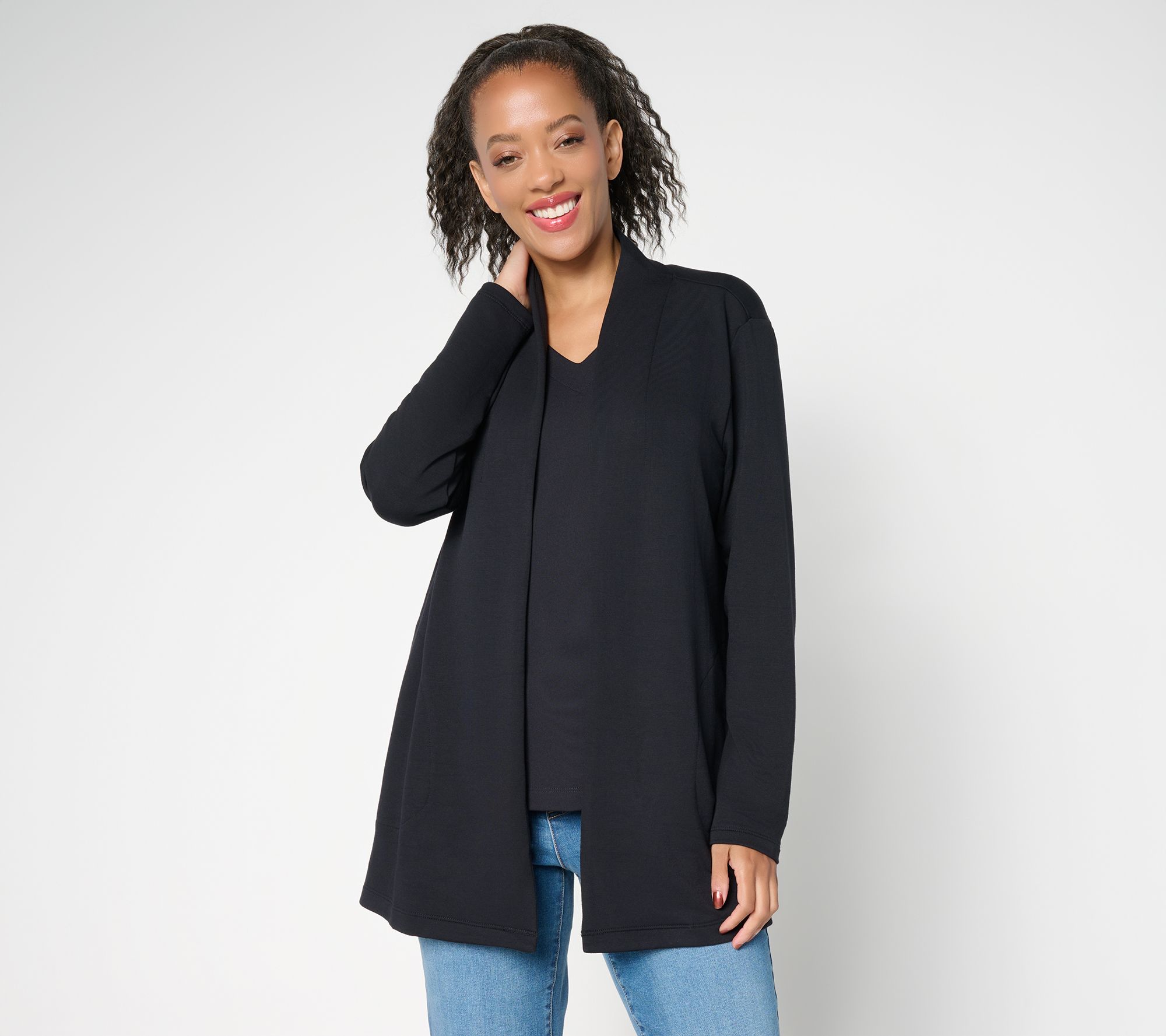 "As Is" Brandis Dress Out Loud Petite Acquitted Knit Duster Cardigan