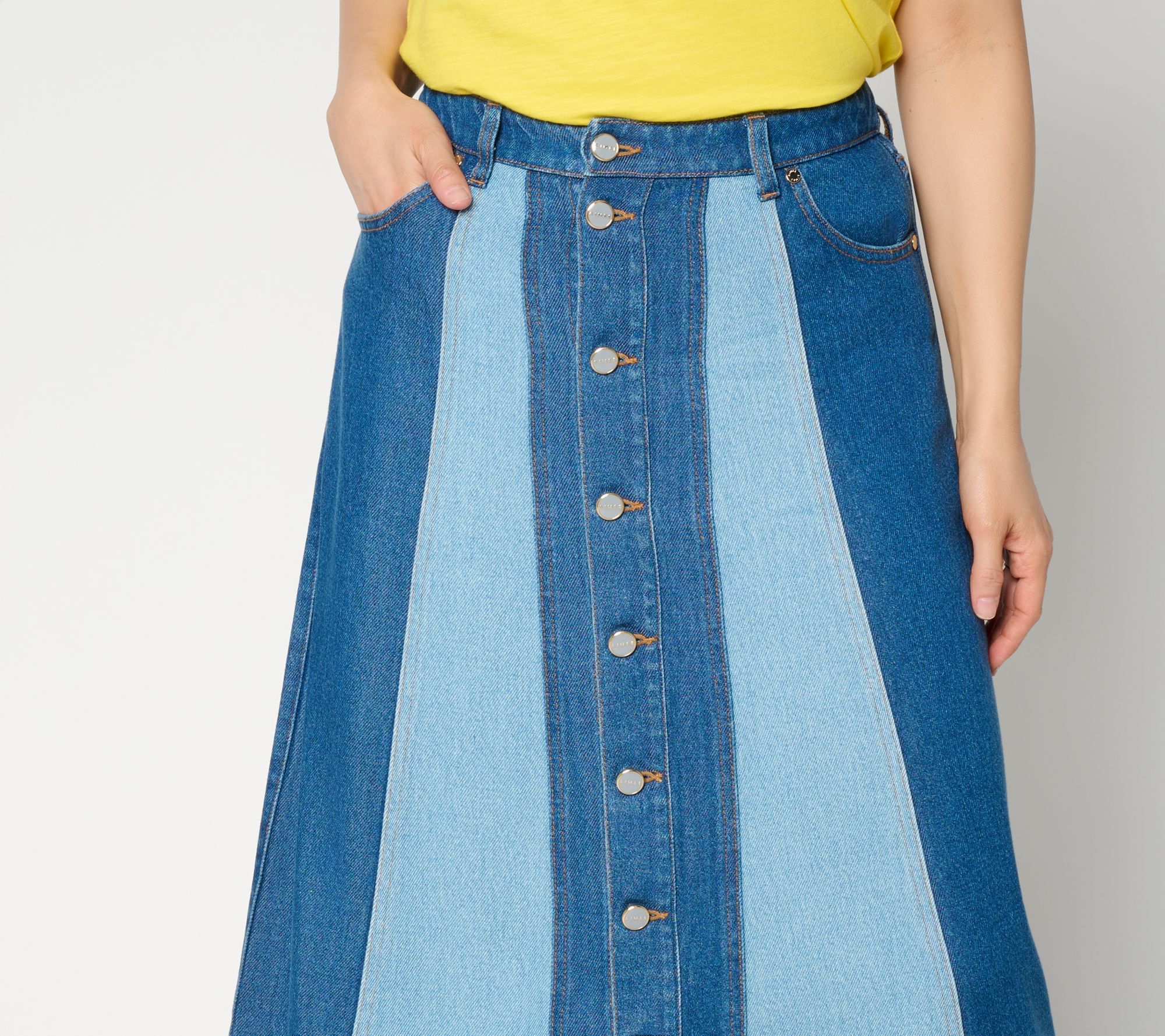Flowee by Aimee Kestenberg A-Line Denim Skirt