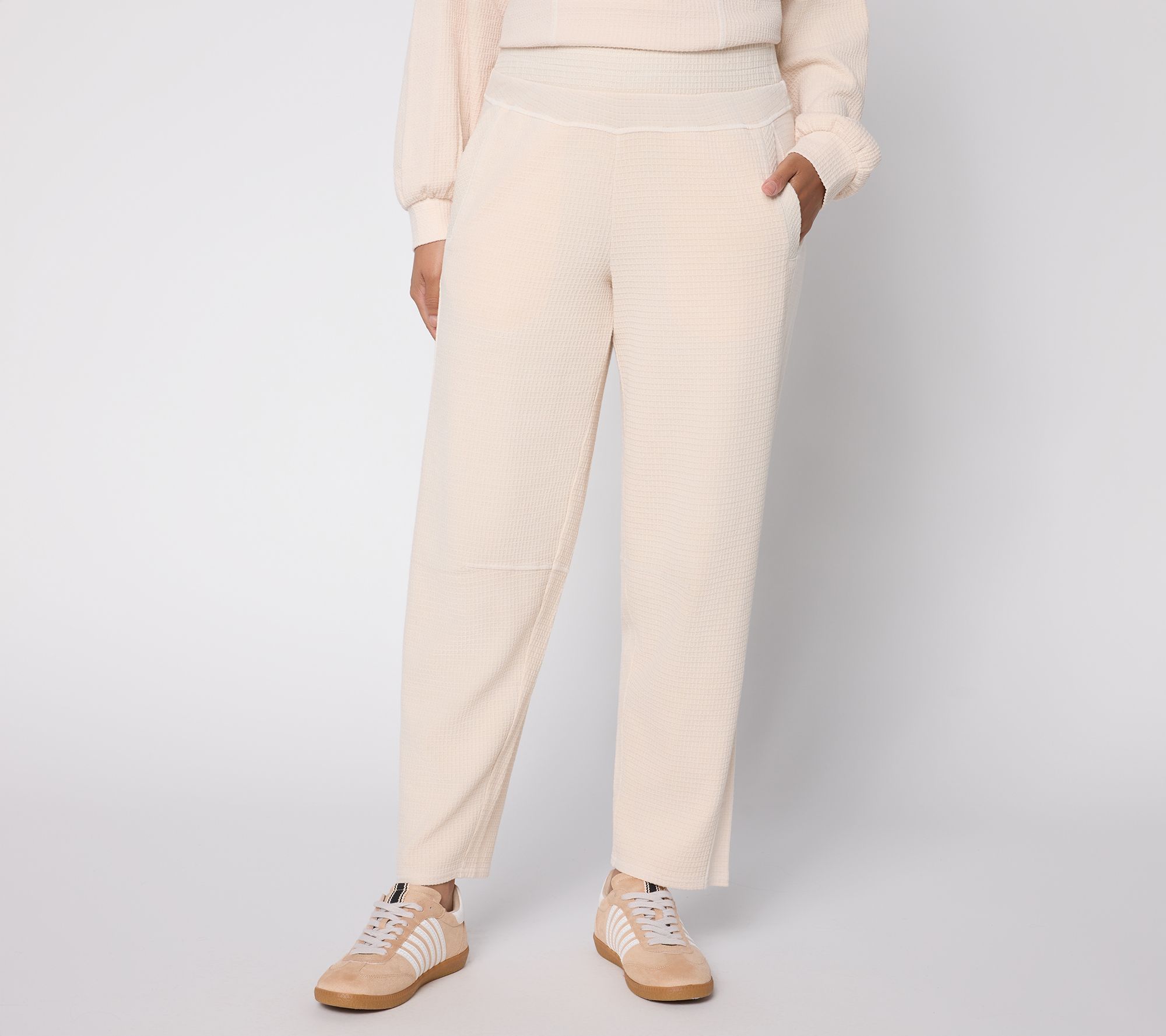 AnyBody Regular Washed Waffle Modified Barrel Pant