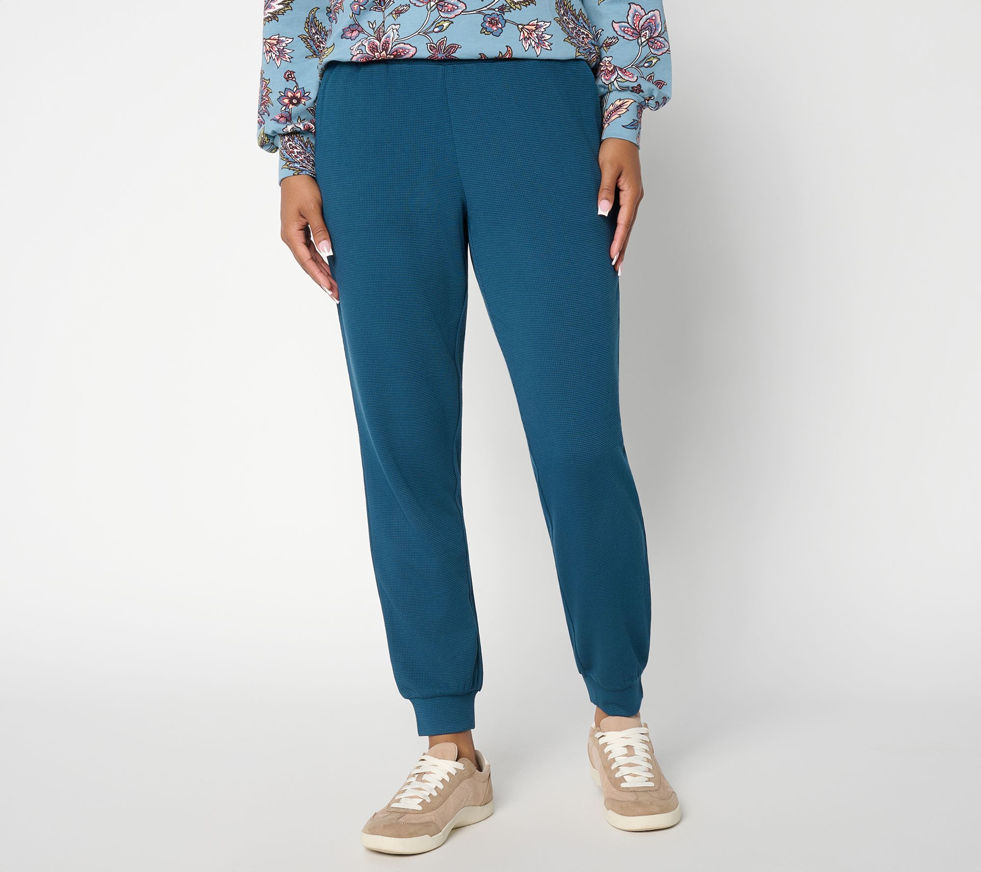 Belle by Kim Gravel Regular ScubaLuxe Waffle Joggers