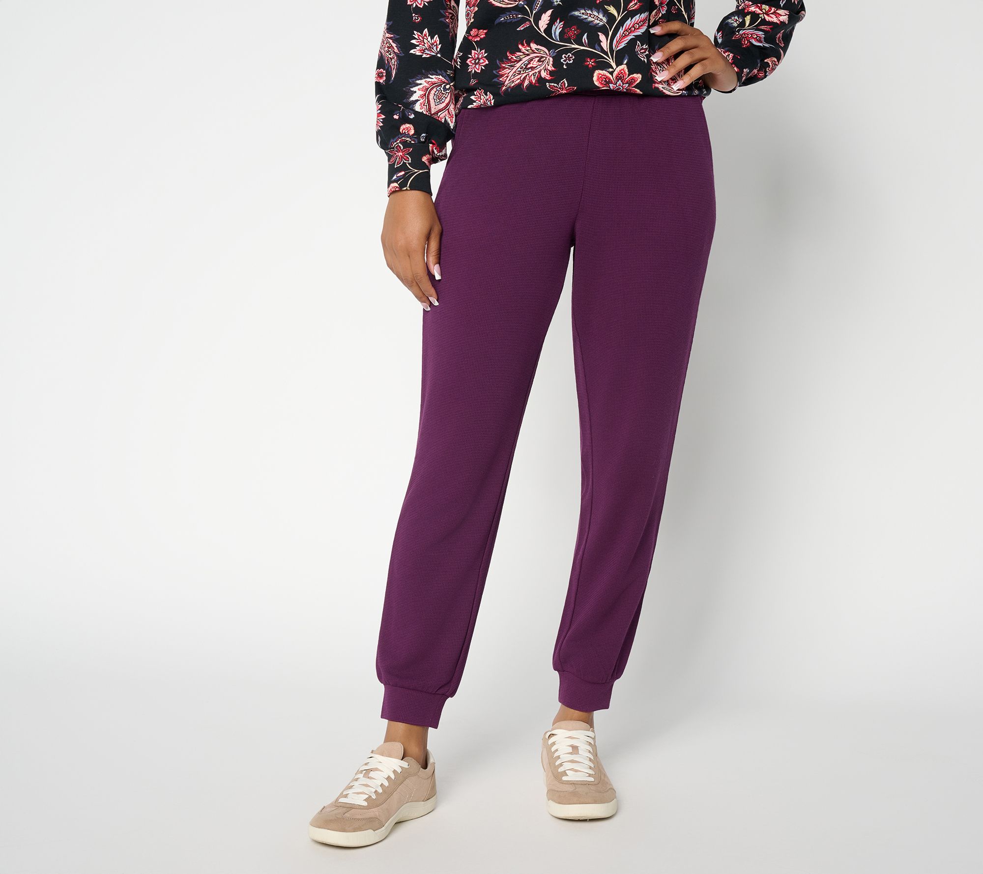 Belle by Kim Gravel Regular ScubaLuxe Waffle Joggers