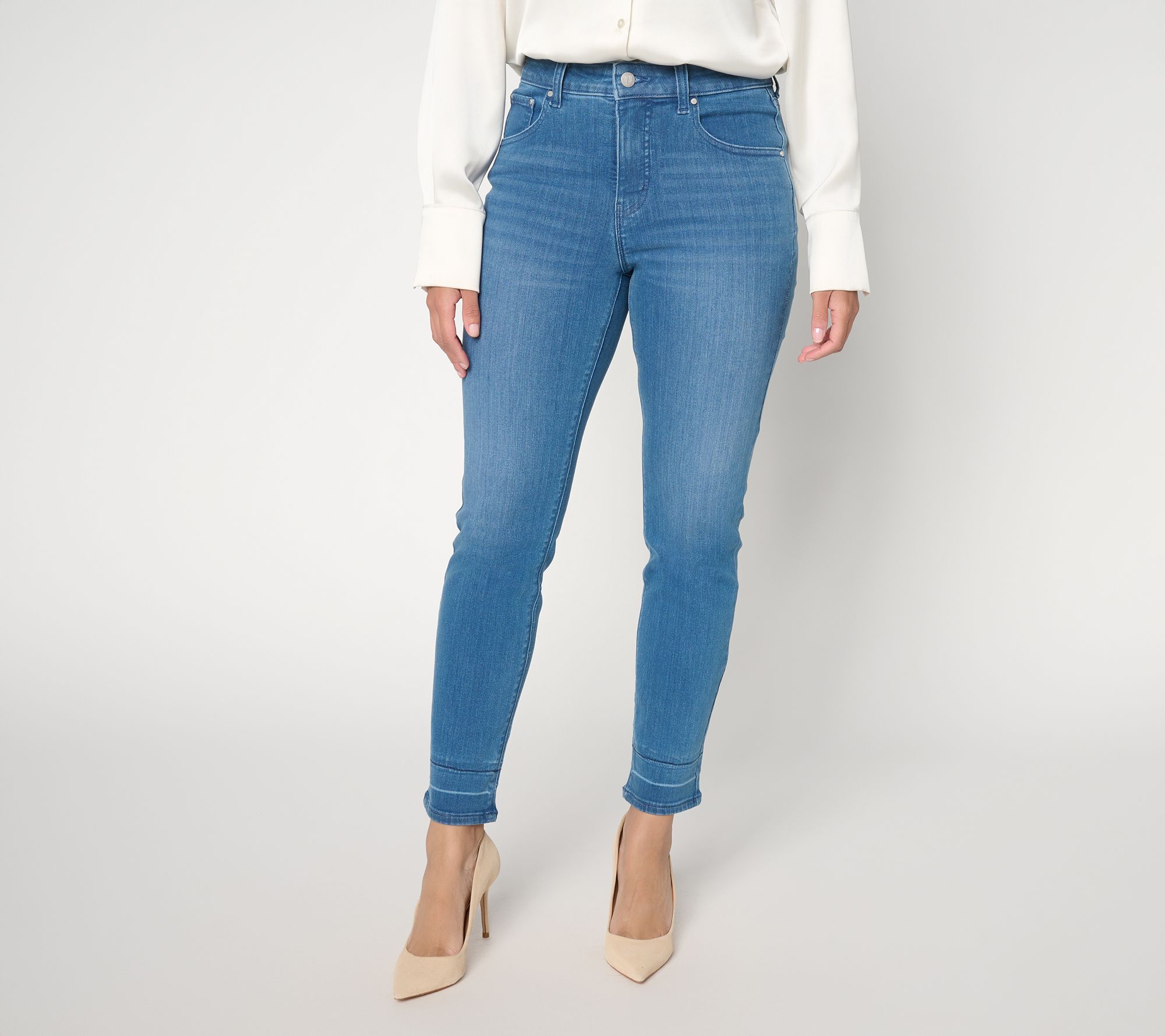 "As Is" Women with Control Regular Contour Curves Slim Leg Ankle Jeans