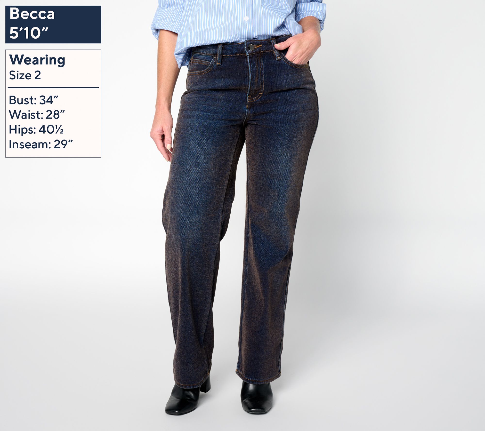 RM Studio x Rebecca Minkoff Petite Chenille Denim Jeans | QVC