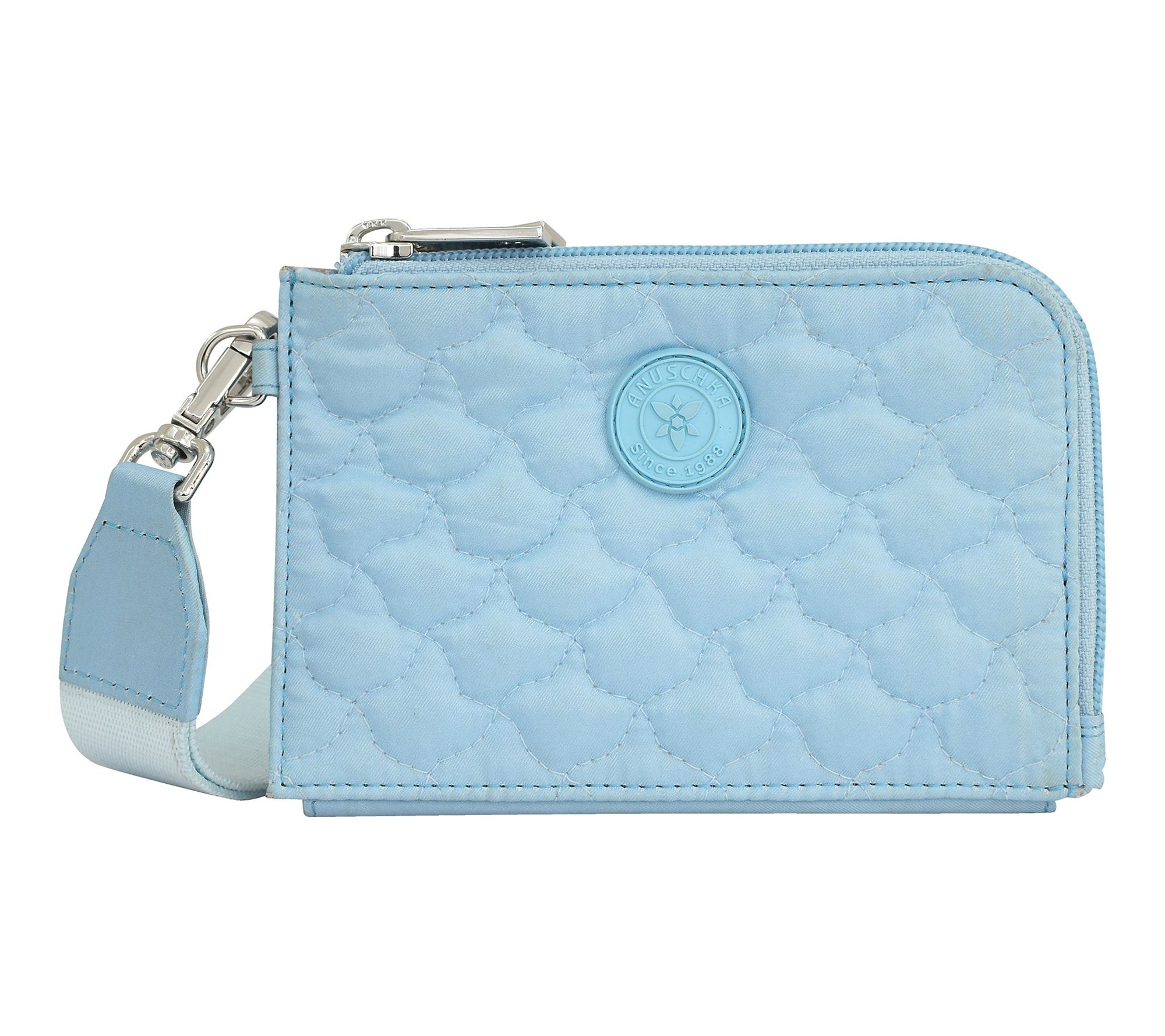 Anuschka Wanderlust Quilted Fabric Double Zip Wristlet