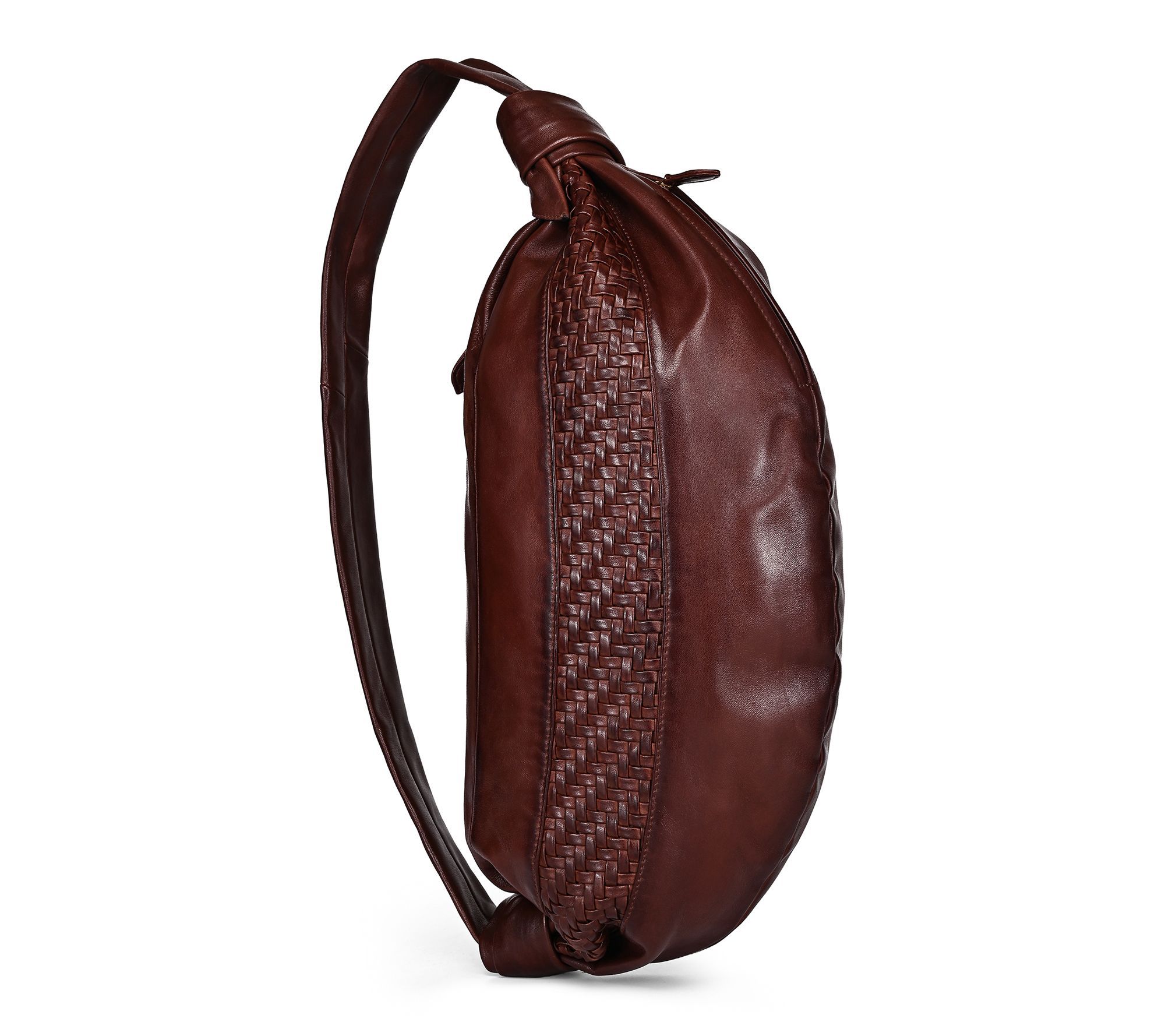 Old Trend Lily Oversized Handwoven Convertible Leather Sling
