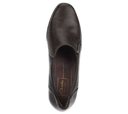 Chaussures Clarks Neala Sun En Cuir Noir - Pointure 7.5 Large (W) - Compensées Neuves Sans Boîte