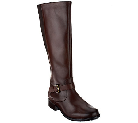Clarks Leather Tall Shaft Boots w/ Buckle Detail - Plaza Pilot - Page 1 ...